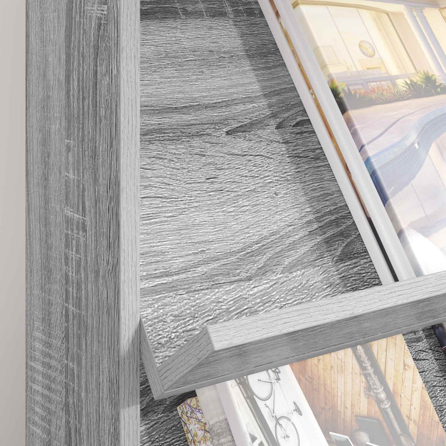 Tijdschrift Rek Grijs Sonoma 70 x 41 x 156 cm Bewerkt hout is nu te koop bij PeponiXL, paradijselijk wonen!