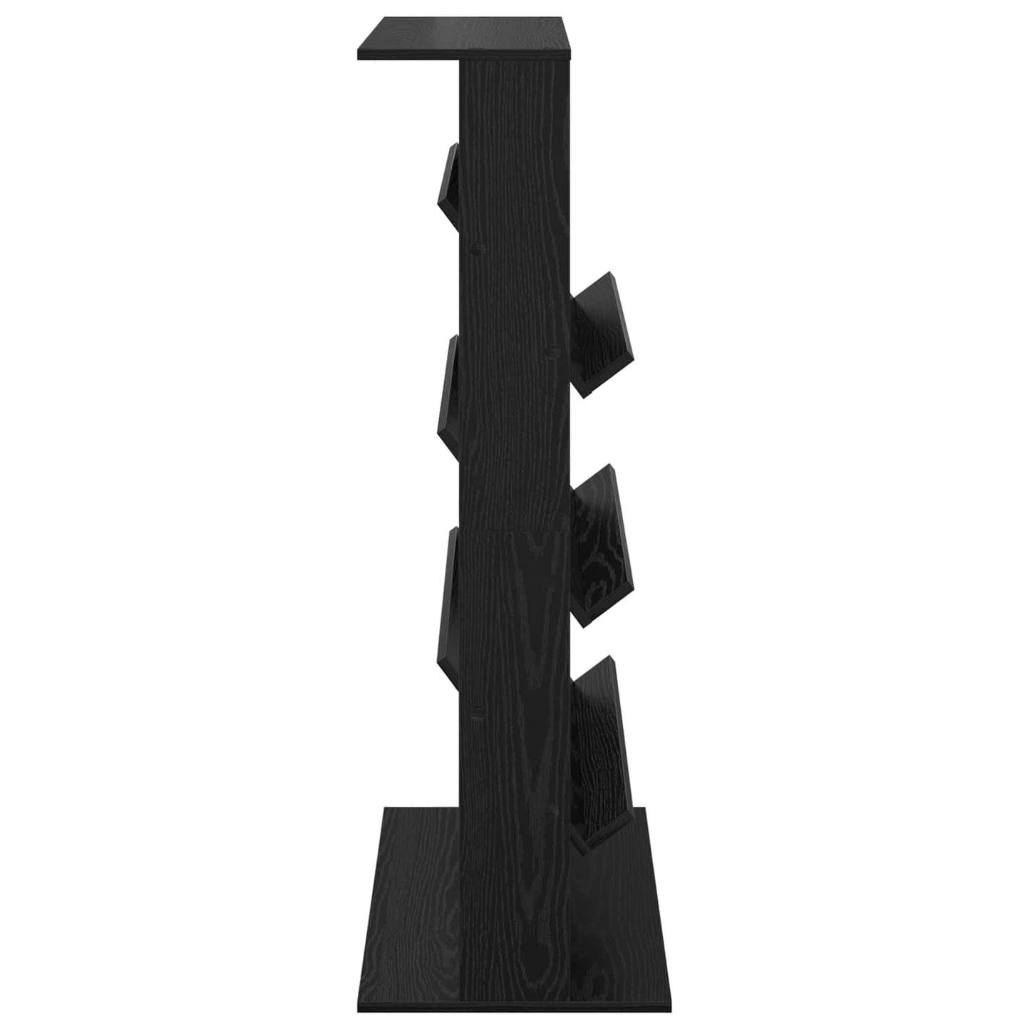 Tijdschrift Rek Zwart Eiken 70 x 41 x 126 cm Bewerkt hout is nu te koop bij PeponiXL, paradijselijk wonen!