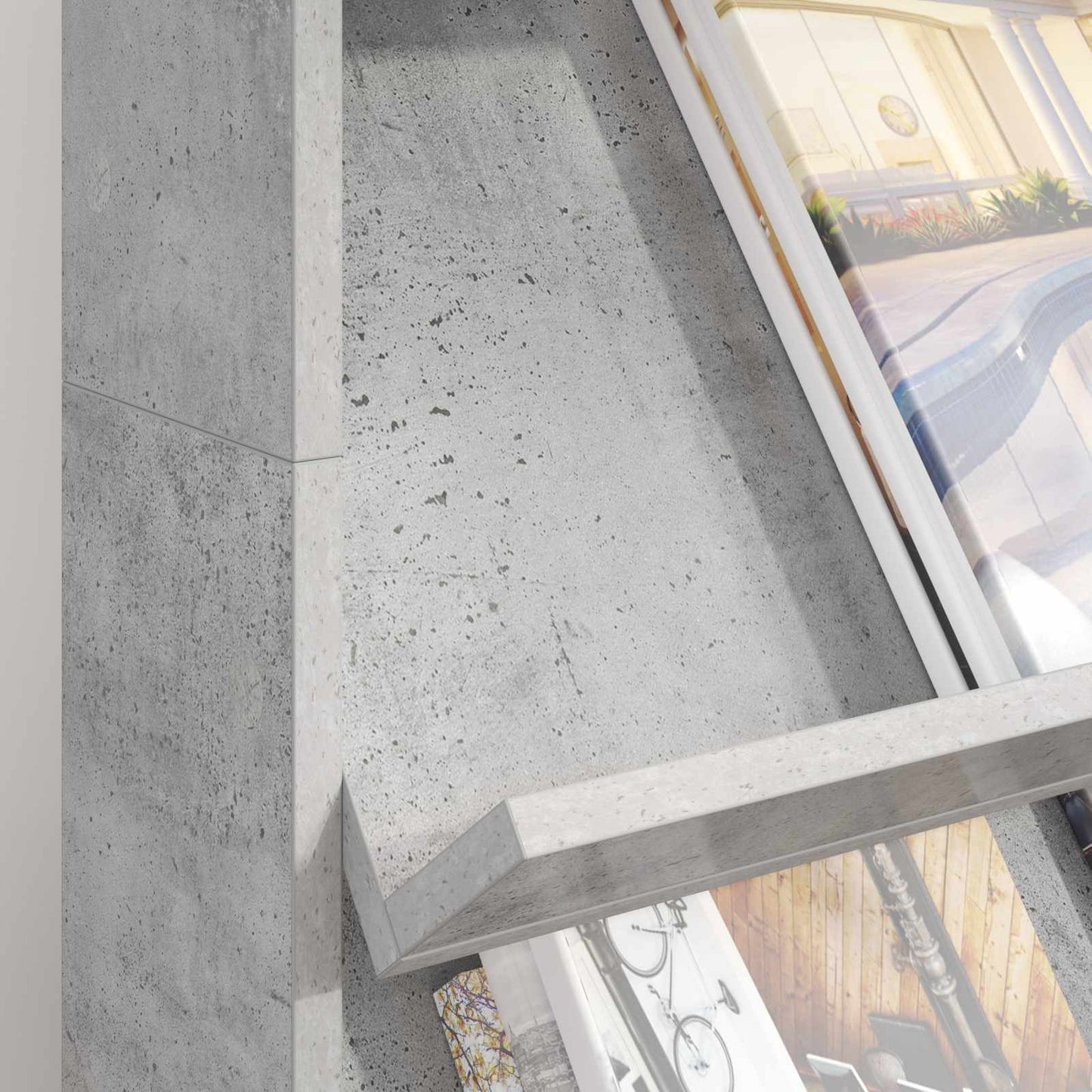 Tijdschrift Rek Beton Grijs 70 x 41 x 126 cm Bewerkt hout is nu te koop bij PeponiXL, paradijselijk wonen!