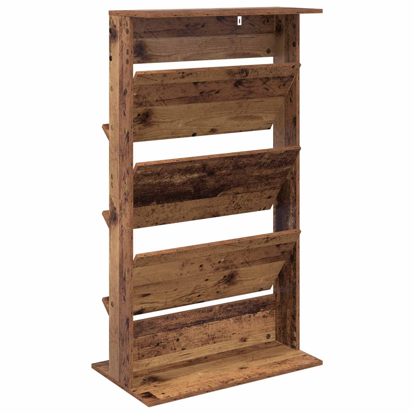 Tijdschrift Rek met plank Oudhout 70 x 41 x 126 cm Bewerkt hout is nu te koop bij PeponiXL, paradijselijk wonen!