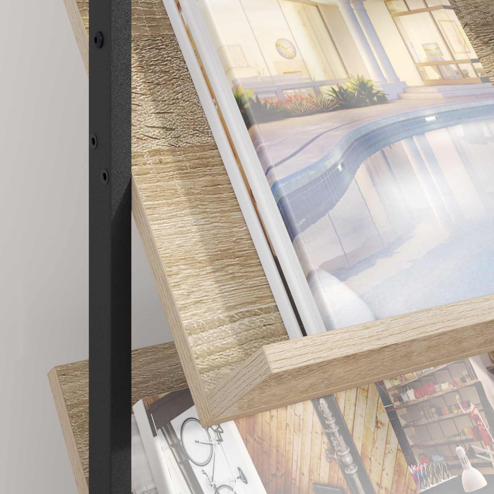 Tijdschrift Rek Sonoma Eiken 68 x 40 x 123.5 cm Bewerkt hout is nu te koop bij PeponiXL, paradijselijk wonen!