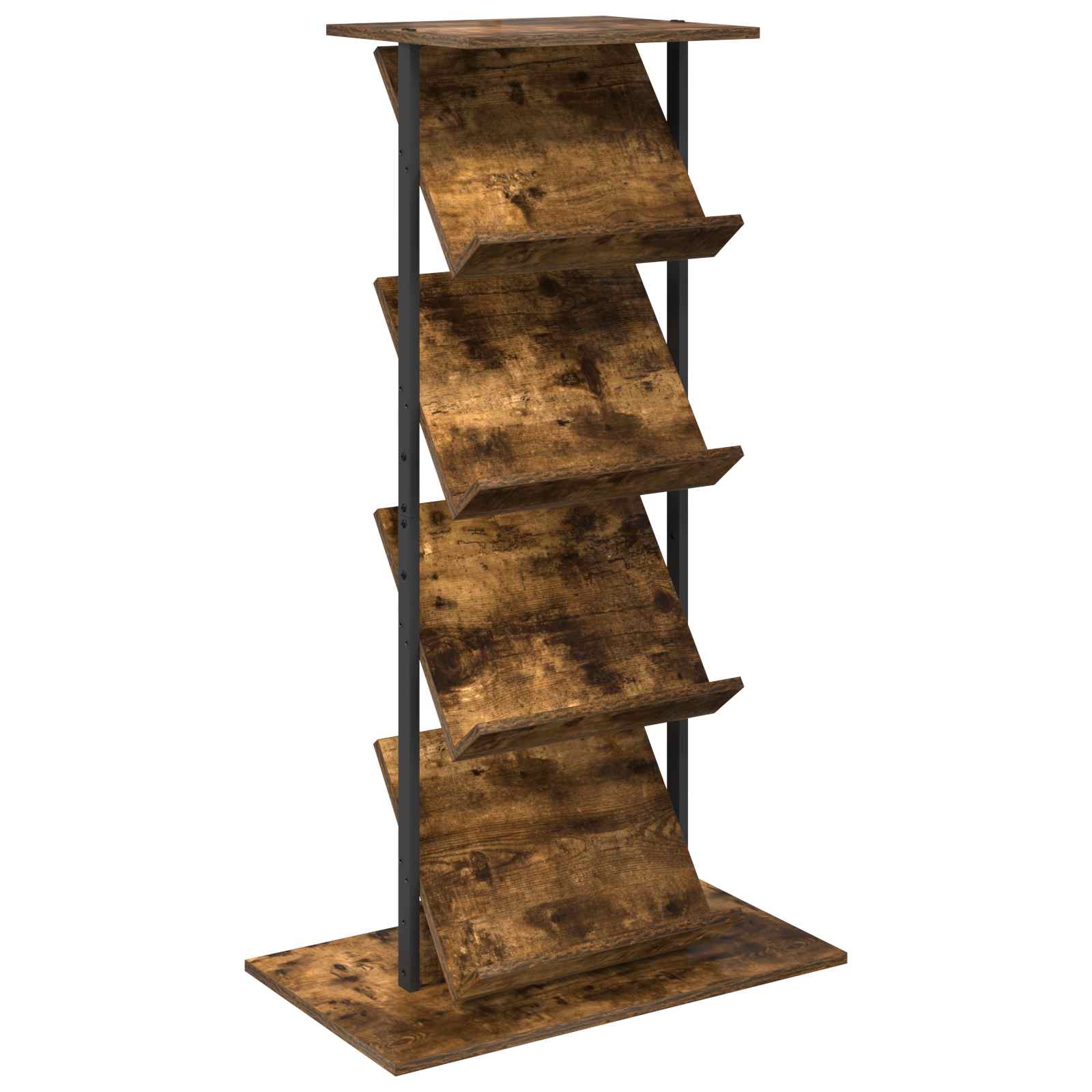 Tijdschrift Rek Gerookt eiken 68 x 40 x 123.5 cm Bewerkt hout is nu te koop bij PeponiXL, paradijselijk wonen!