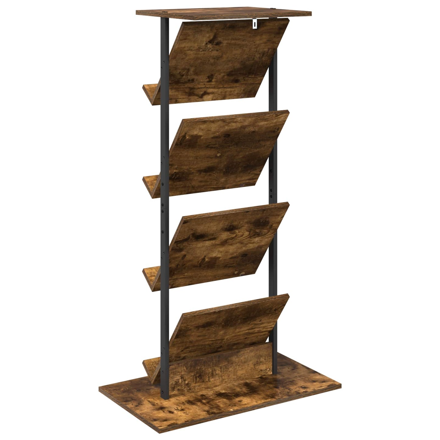 Tijdschrift Rek Gerookt eiken 68 x 40 x 123.5 cm Bewerkt hout is nu te koop bij PeponiXL, paradijselijk wonen!