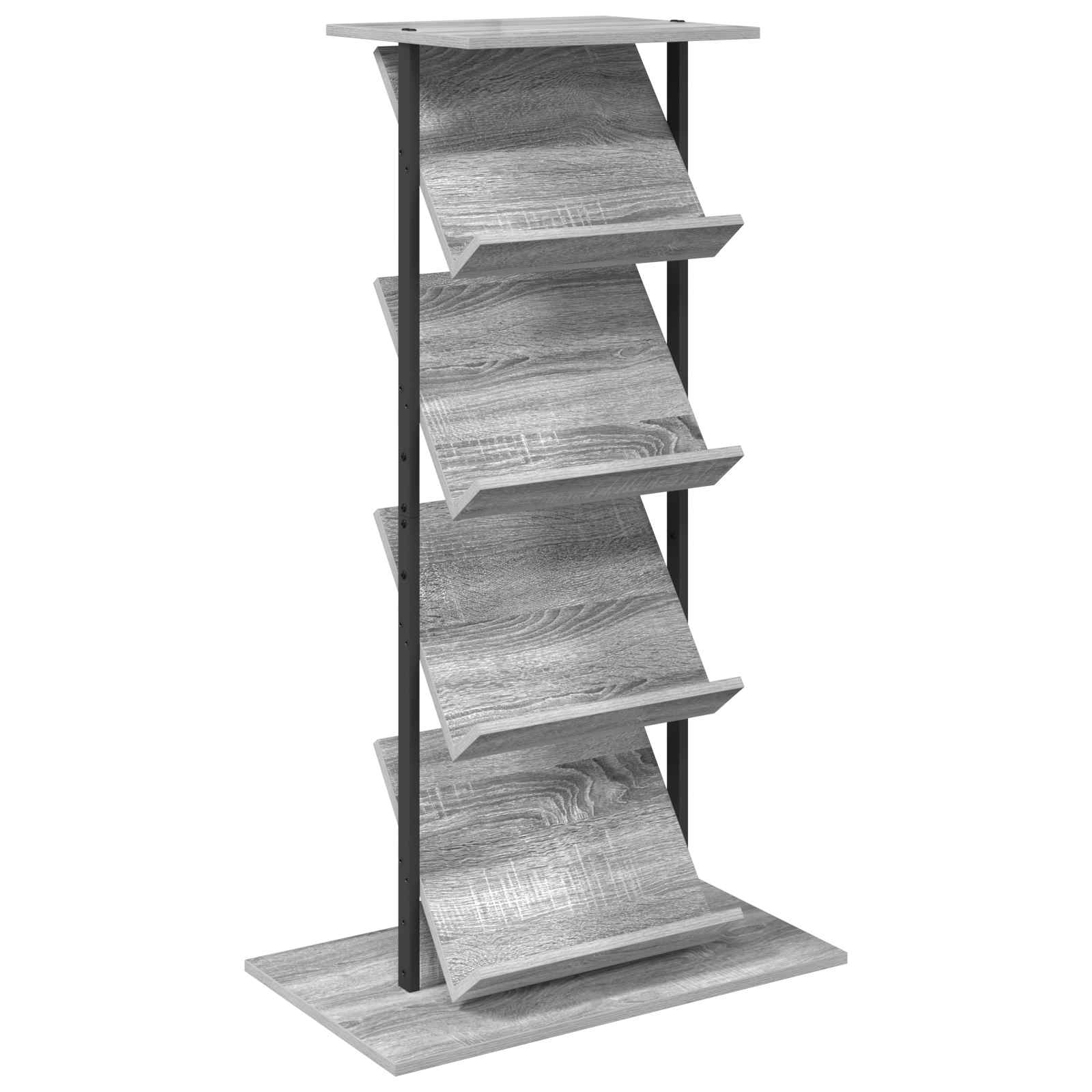 Tijdschrift Rek Grijs Sonoma 68 x 40 x 123.5 cm Bewerkt hout is nu te koop bij PeponiXL, paradijselijk wonen!