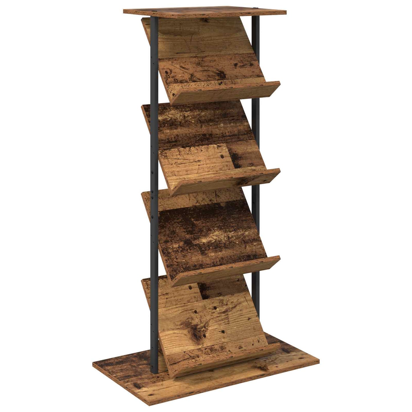 Tijdschrift Rek Oudhout 68 x 40 x 123.5 cm Bewerkt hout is nu te koop bij PeponiXL, paradijselijk wonen!