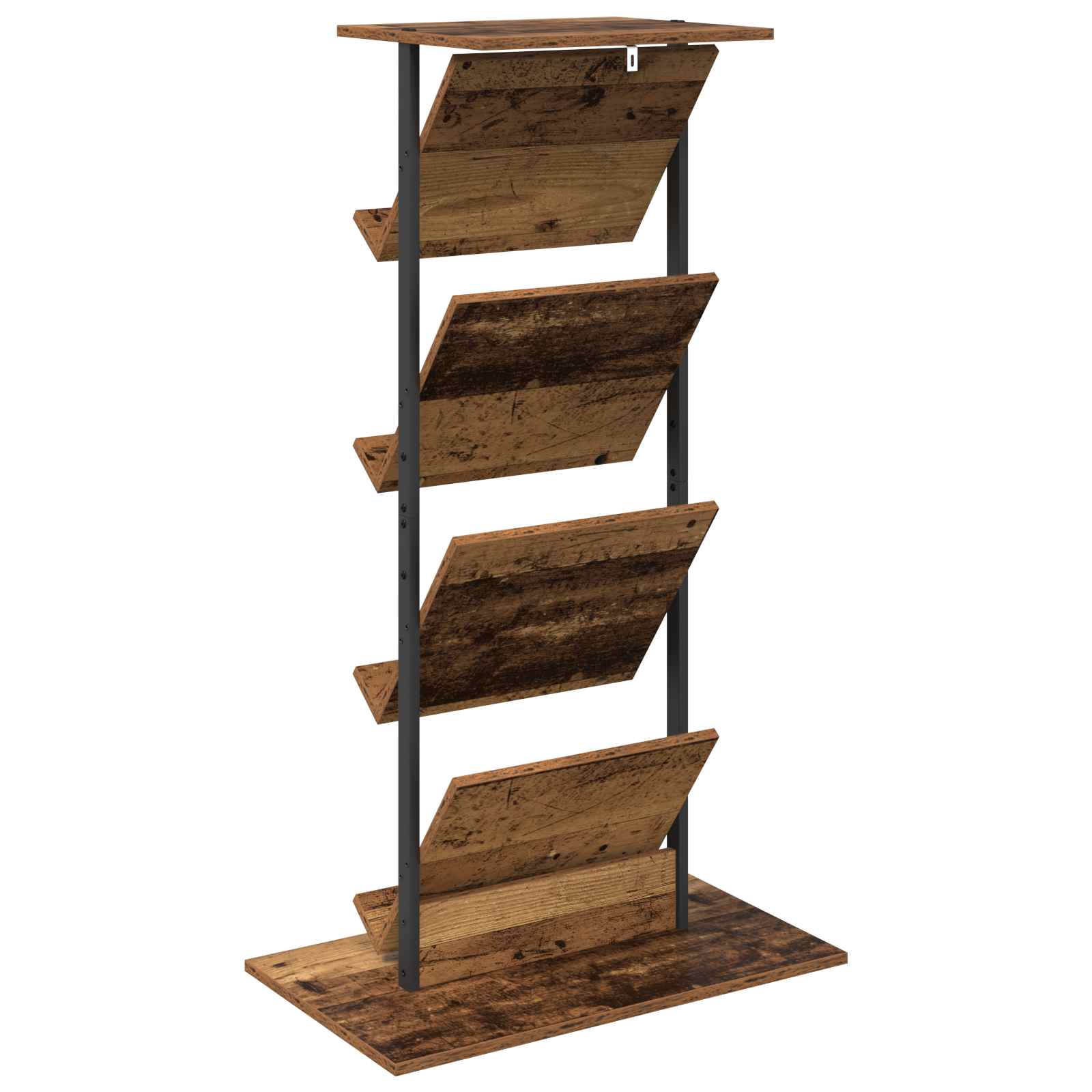 Tijdschrift Rek Oudhout 68 x 40 x 123.5 cm Bewerkt hout is nu te koop bij PeponiXL, paradijselijk wonen!