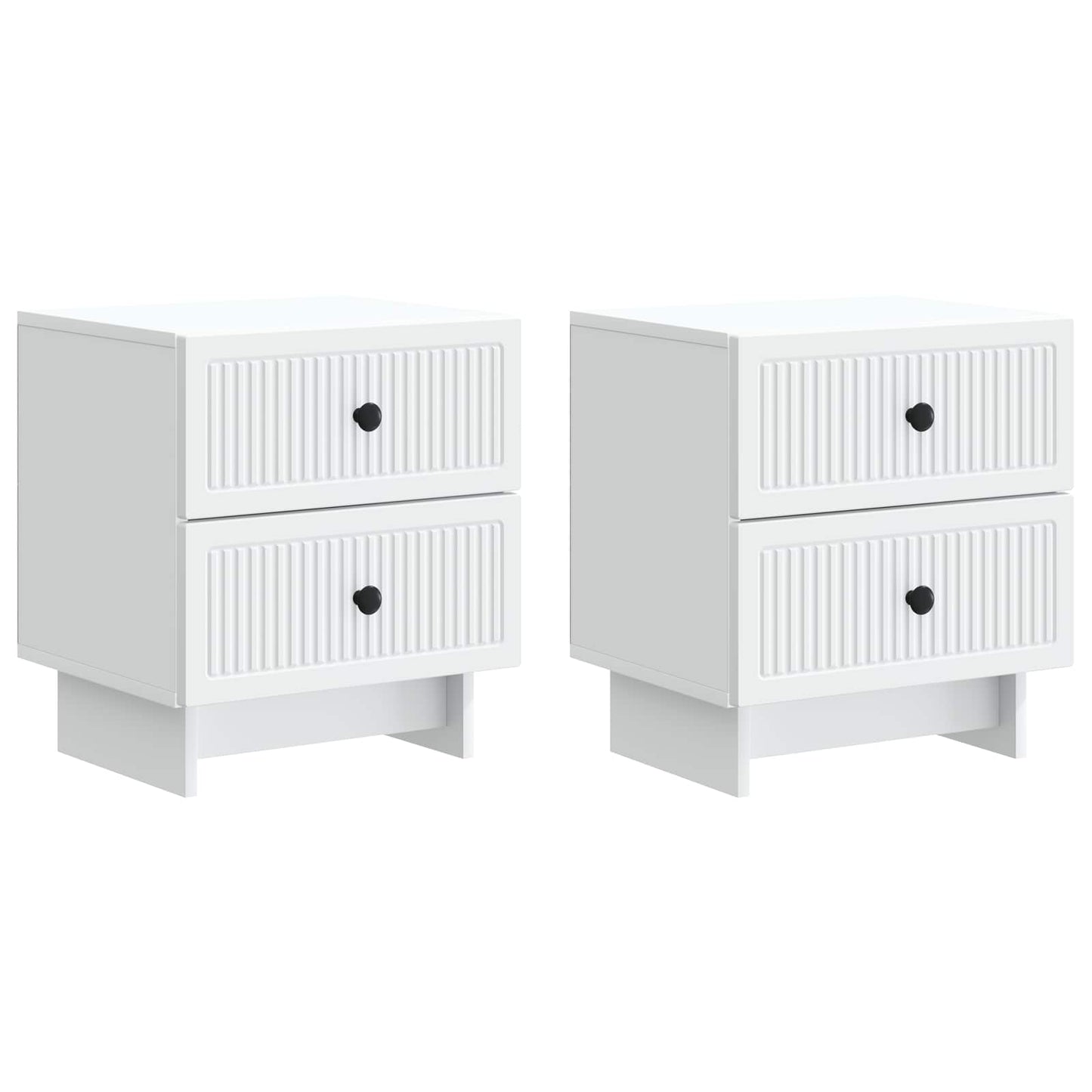 Nachtkastje met lade 2 pcs Wit 43 x 34,5 x 47,5 cm Bewerkt hout is nu te koop bij PeponiXL, paradijselijk wonen!