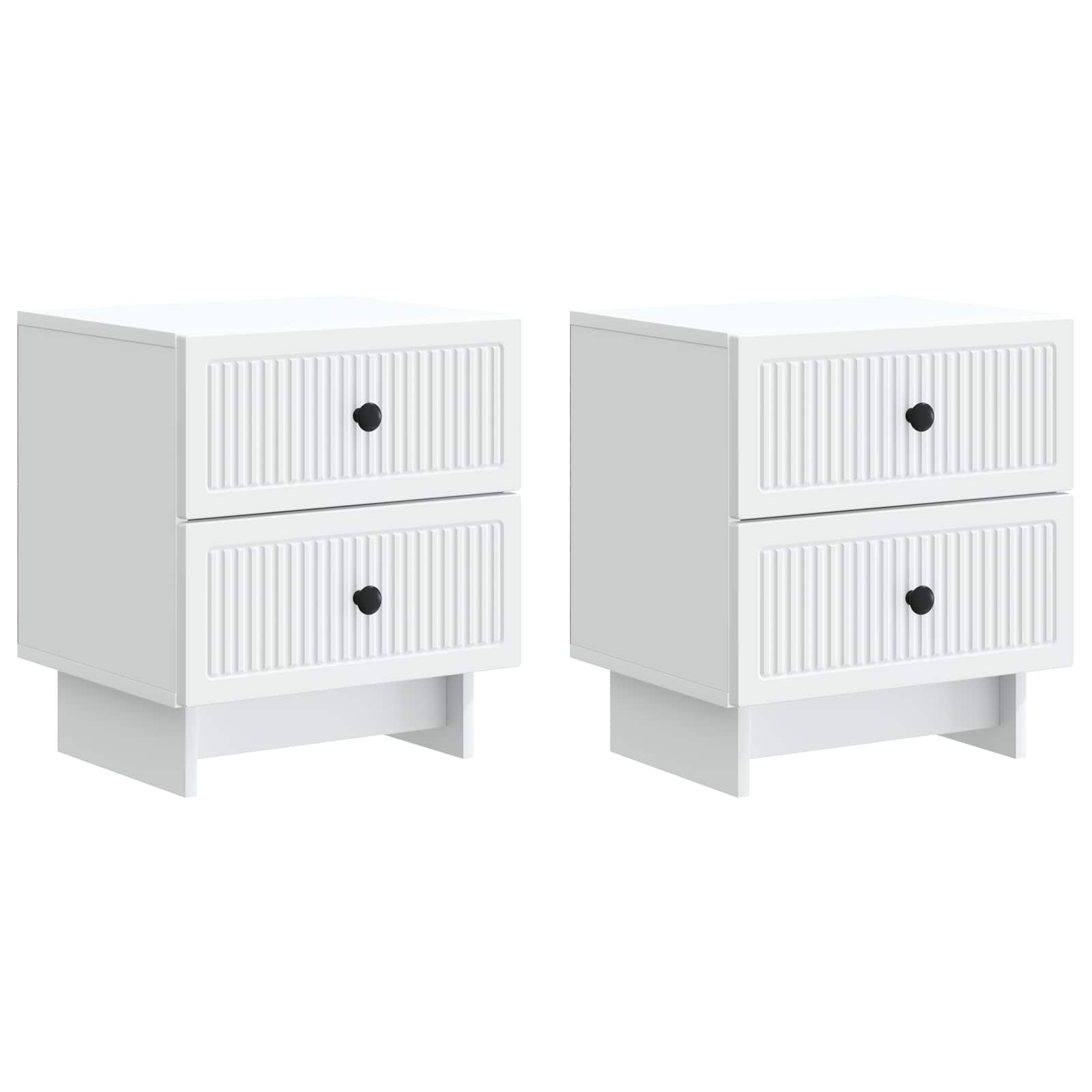 Nachtkastje met lade 2 pcs Wit 43 x 34,5 x 47,5 cm Bewerkt hout is nu te koop bij PeponiXL, paradijselijk wonen!
