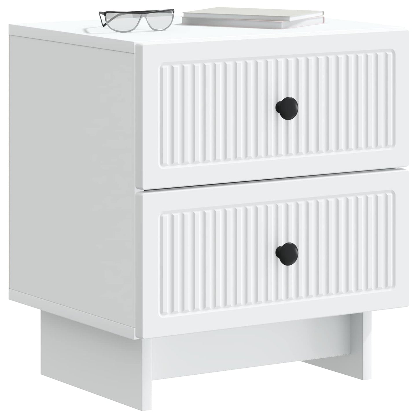 Nachtkastje met lade 2 pcs Wit 43 x 34,5 x 47,5 cm Bewerkt hout is nu te koop bij PeponiXL, paradijselijk wonen!