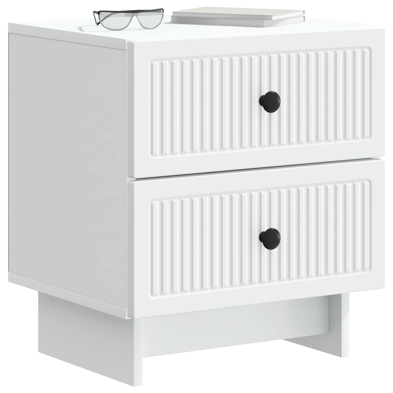 Nachtkastje met lade 2 pcs Wit 43 x 34,5 x 47,5 cm Bewerkt hout is nu te koop bij PeponiXL, paradijselijk wonen!