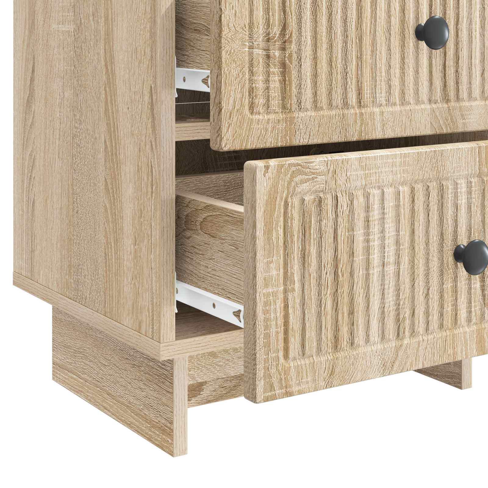 Nachtkastje Sonoma Eiken 43 x 34,5 x 47,5 cm Bewerkt hout is nu te koop bij PeponiXL, paradijselijk wonen!
