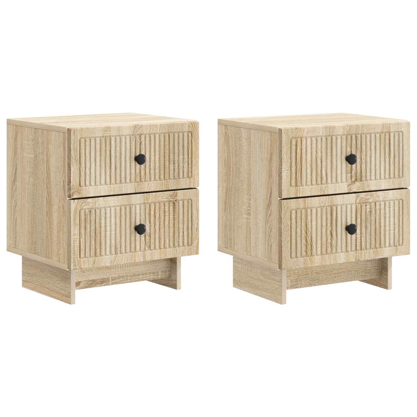 Nachtkastje 2 pcs Sonoma Eiken 43 x 34,5 x 47,5 cm Bewerkt hout is nu te koop bij PeponiXL, paradijselijk wonen!