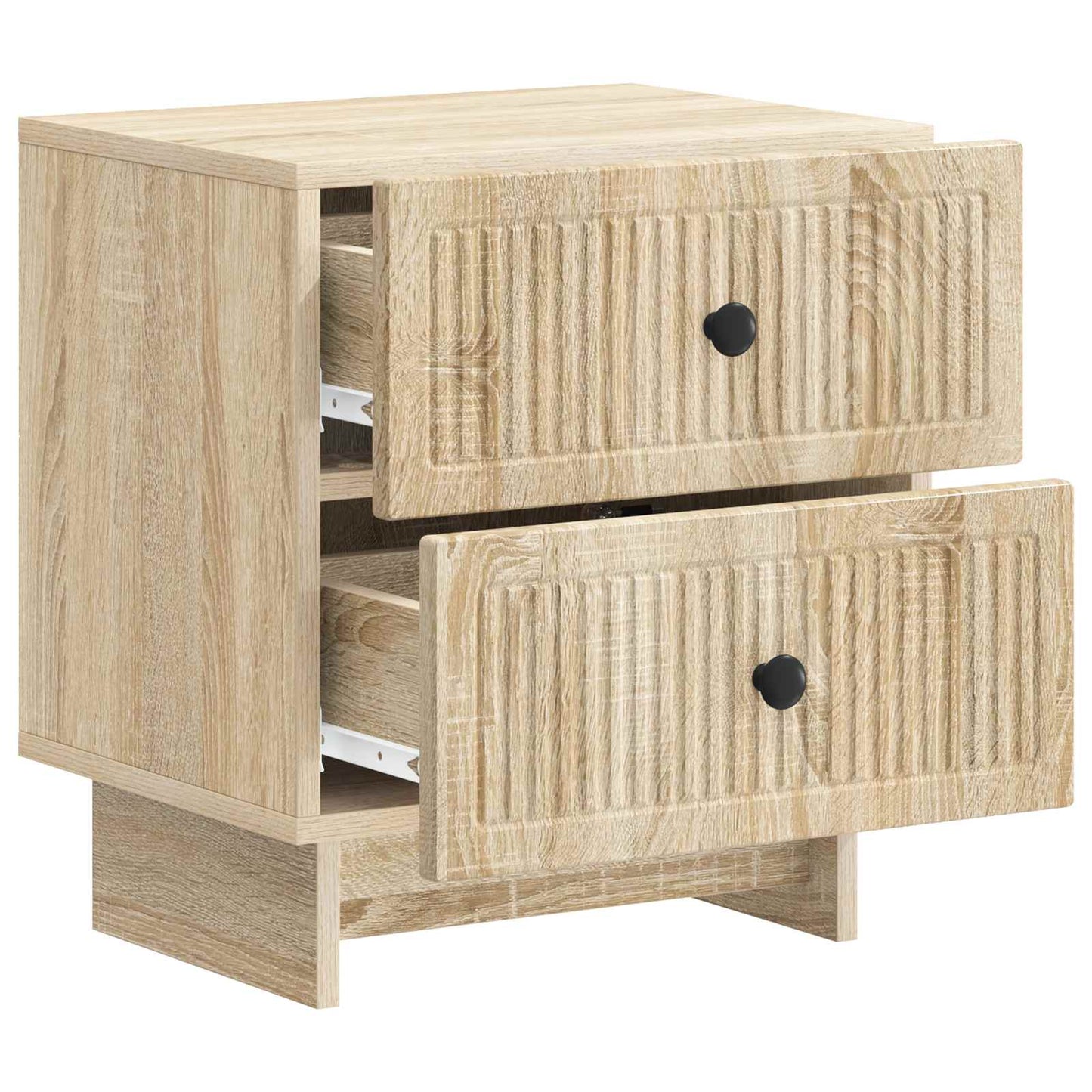 Nachtkastje 2 pcs Sonoma Eiken 43 x 34,5 x 47,5 cm Bewerkt hout is nu te koop bij PeponiXL, paradijselijk wonen!