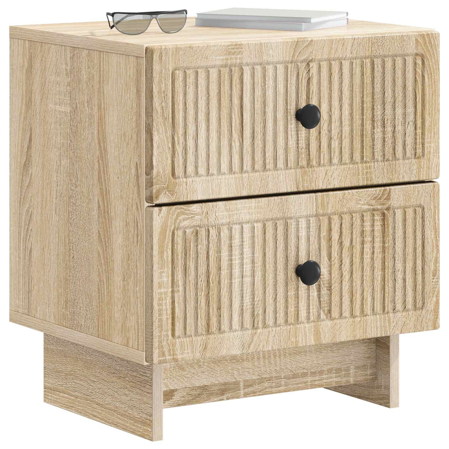 Nachtkastje 2 pcs Sonoma Eiken 43 x 34,5 x 47,5 cm Bewerkt hout is nu te koop bij PeponiXL, paradijselijk wonen!