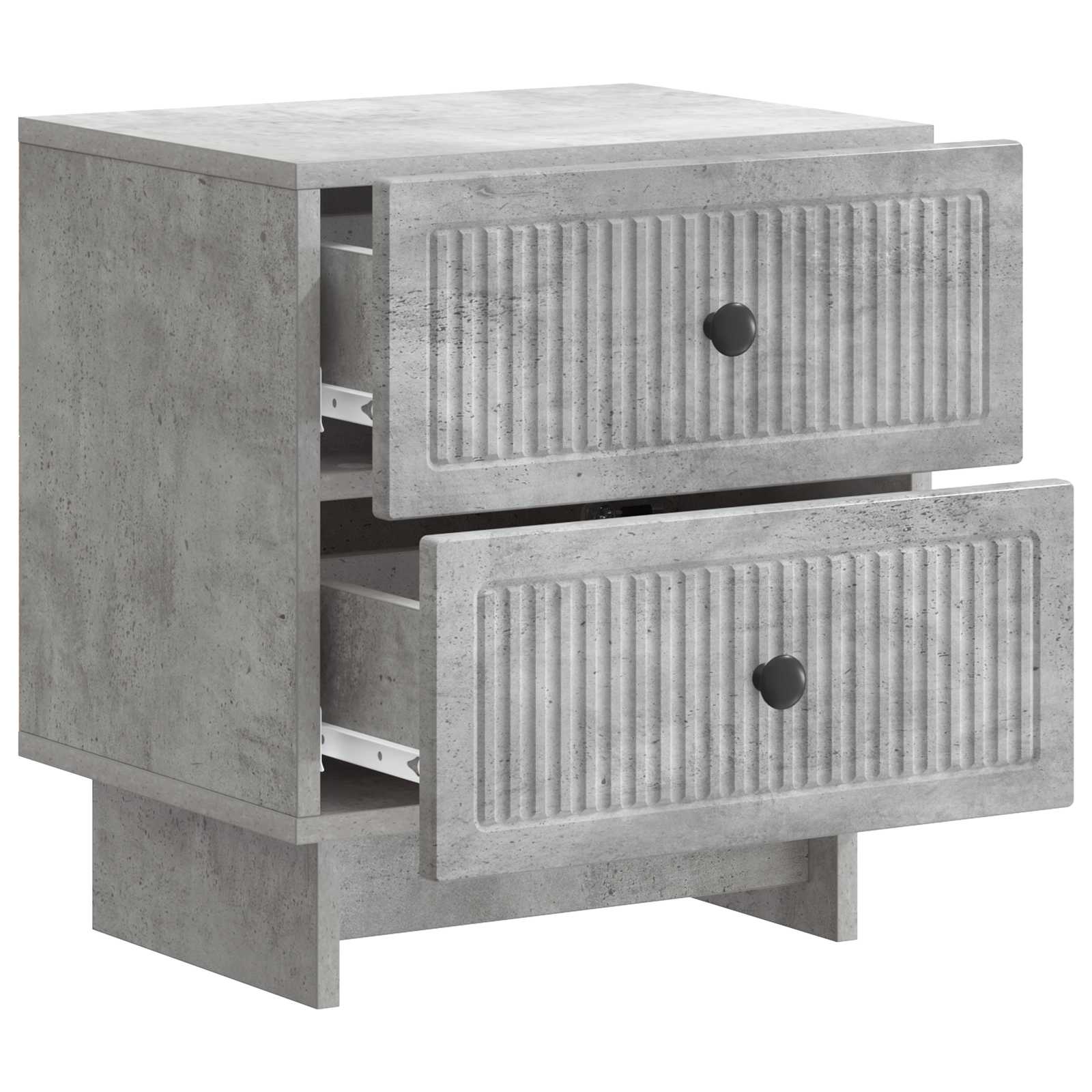 Nachtkastje Betongrijs 43 x 34,5 x 47,5 cm Bewerkt hout is nu te koop bij PeponiXL, paradijselijk wonen!