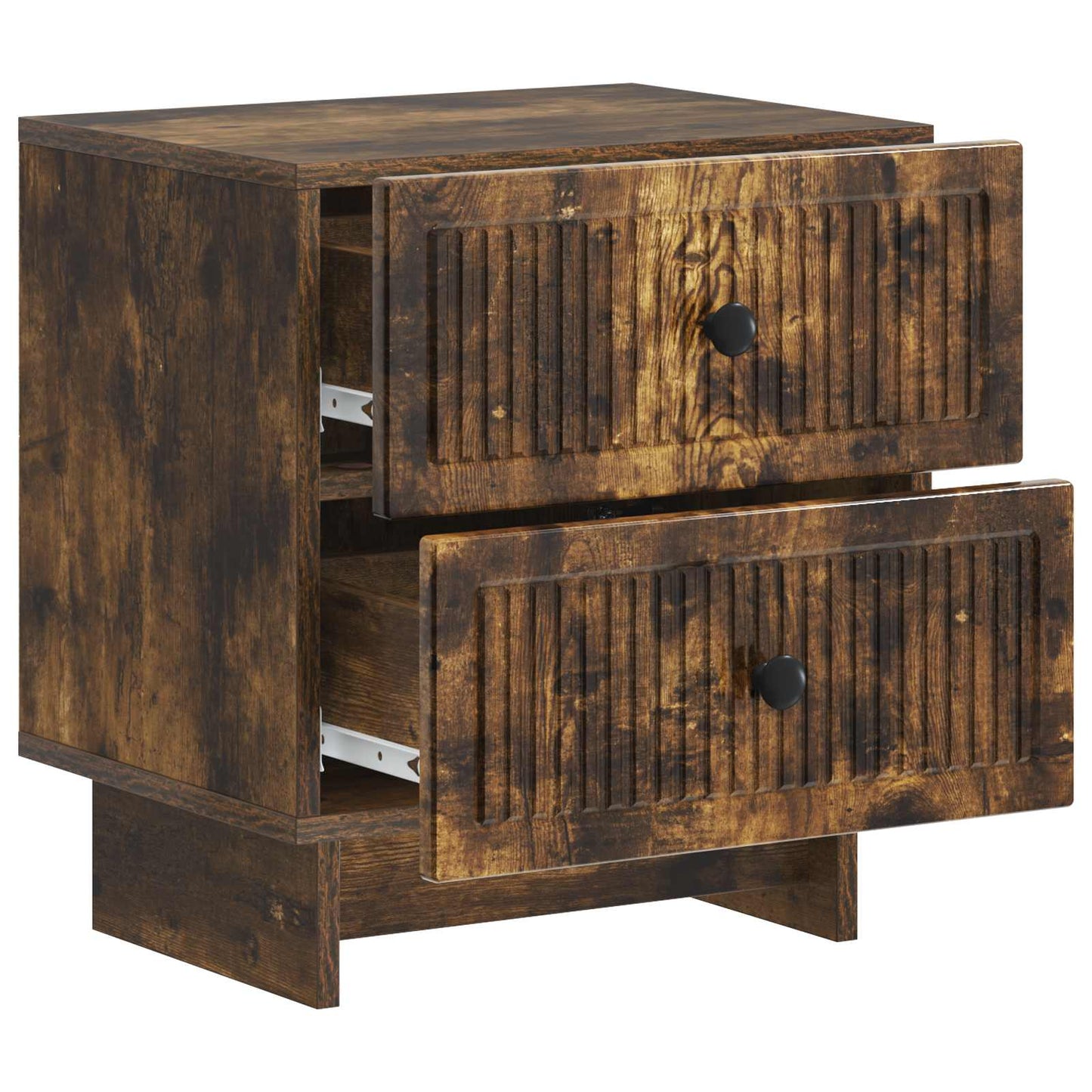 Nachtkastje met lade 2 pcs Gerookt eiken 43 x 34,5 x 47,5 cm is nu te koop bij PeponiXL, paradijselijk wonen!