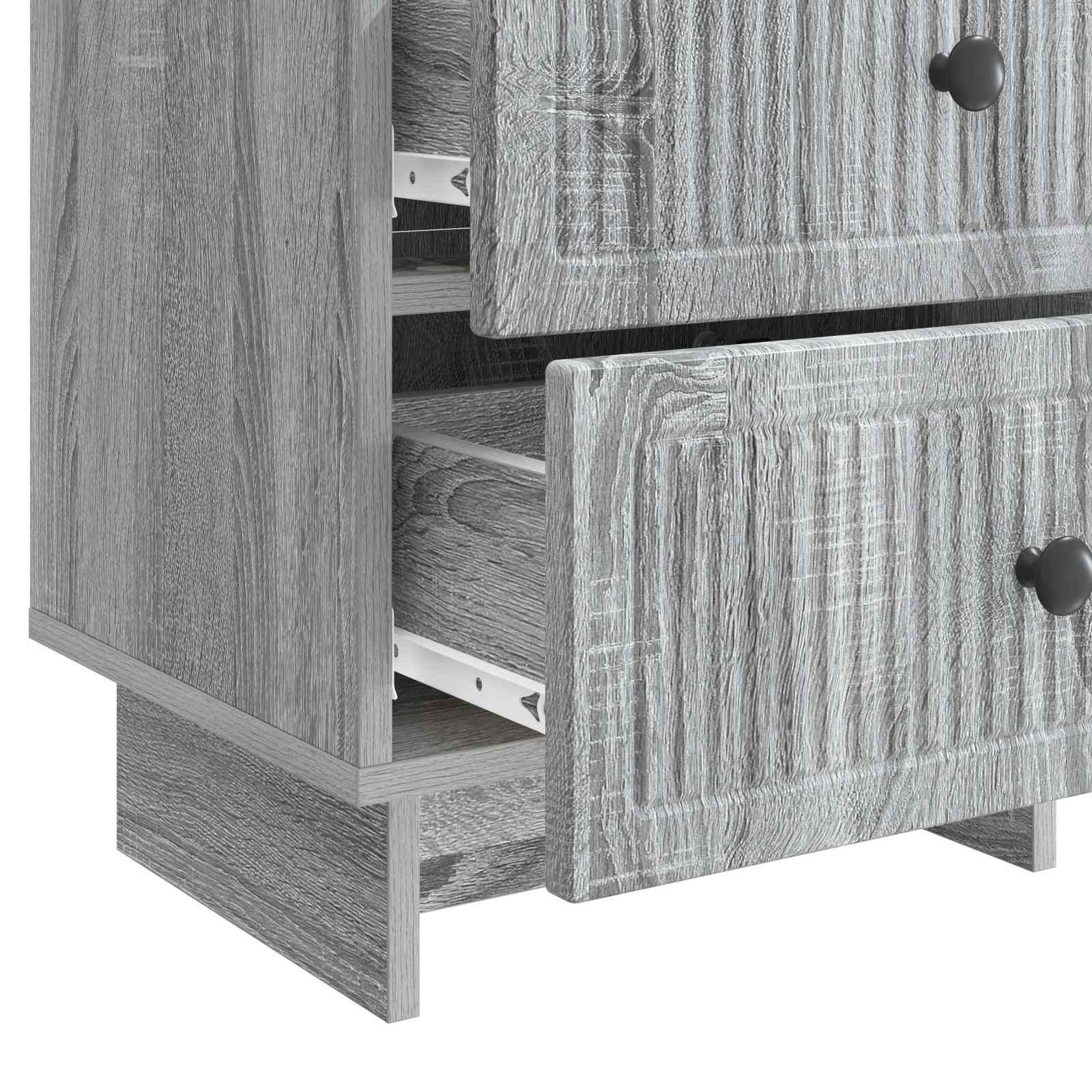 Nachtkastje 2 pcs Grijs sonoma 43 x 34,5 x 47,5 cm Bewerkt hout is nu te koop bij PeponiXL, paradijselijk wonen!