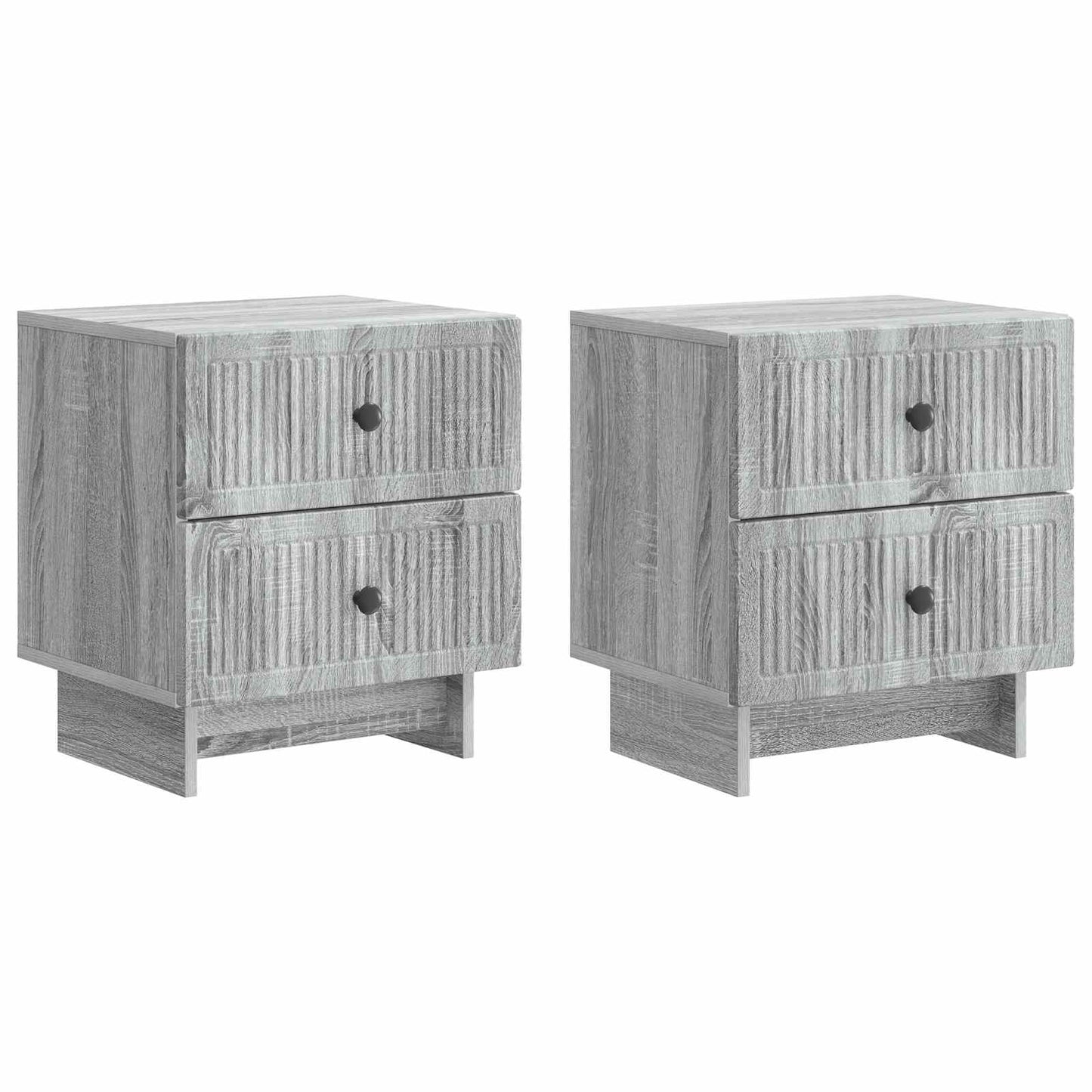 Nachtkastje 2 pcs Grijs sonoma 43 x 34,5 x 47,5 cm Bewerkt hout is nu te koop bij PeponiXL, paradijselijk wonen!