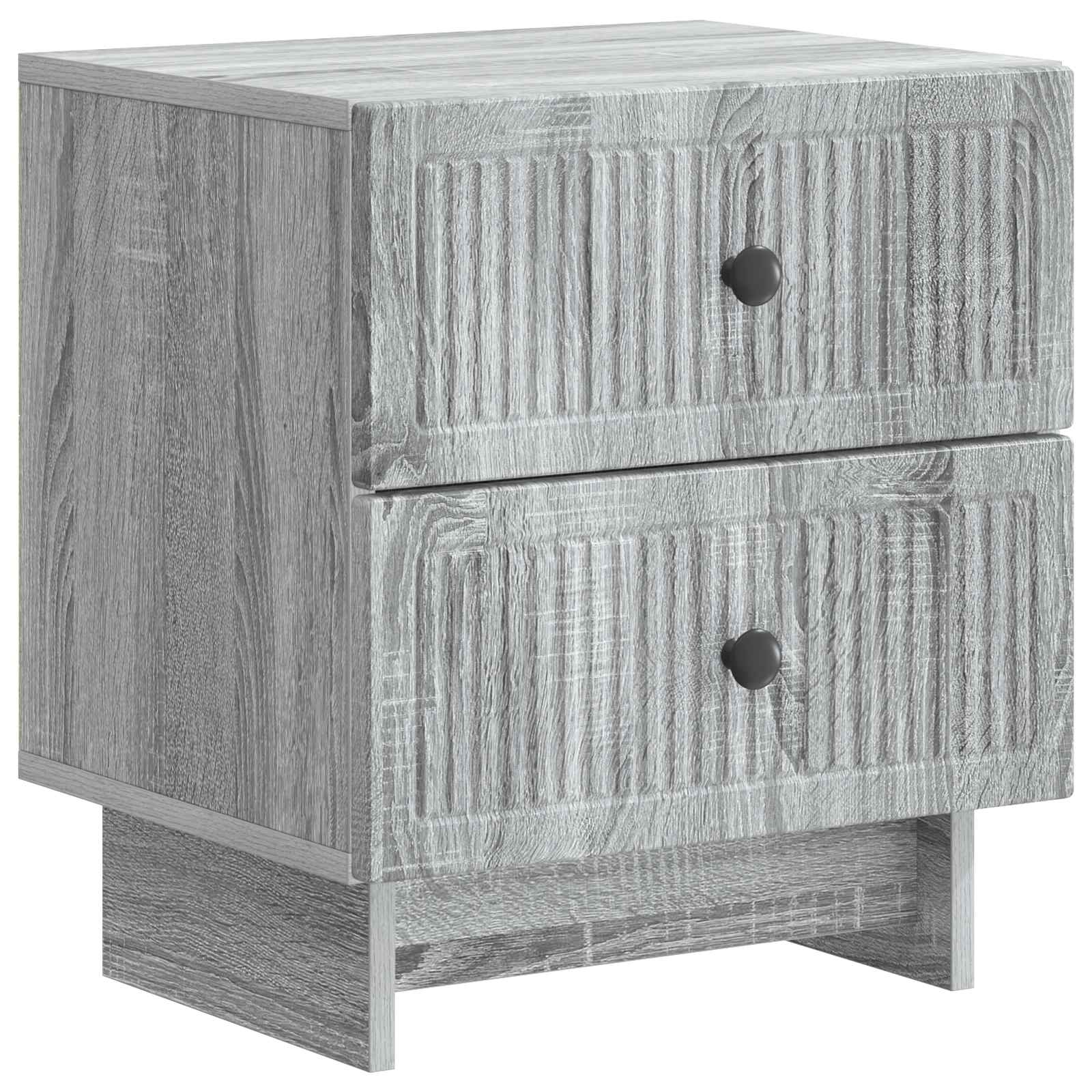 Nachtkastje 2 pcs Grijs sonoma 43 x 34,5 x 47,5 cm Bewerkt hout is nu te koop bij PeponiXL, paradijselijk wonen!