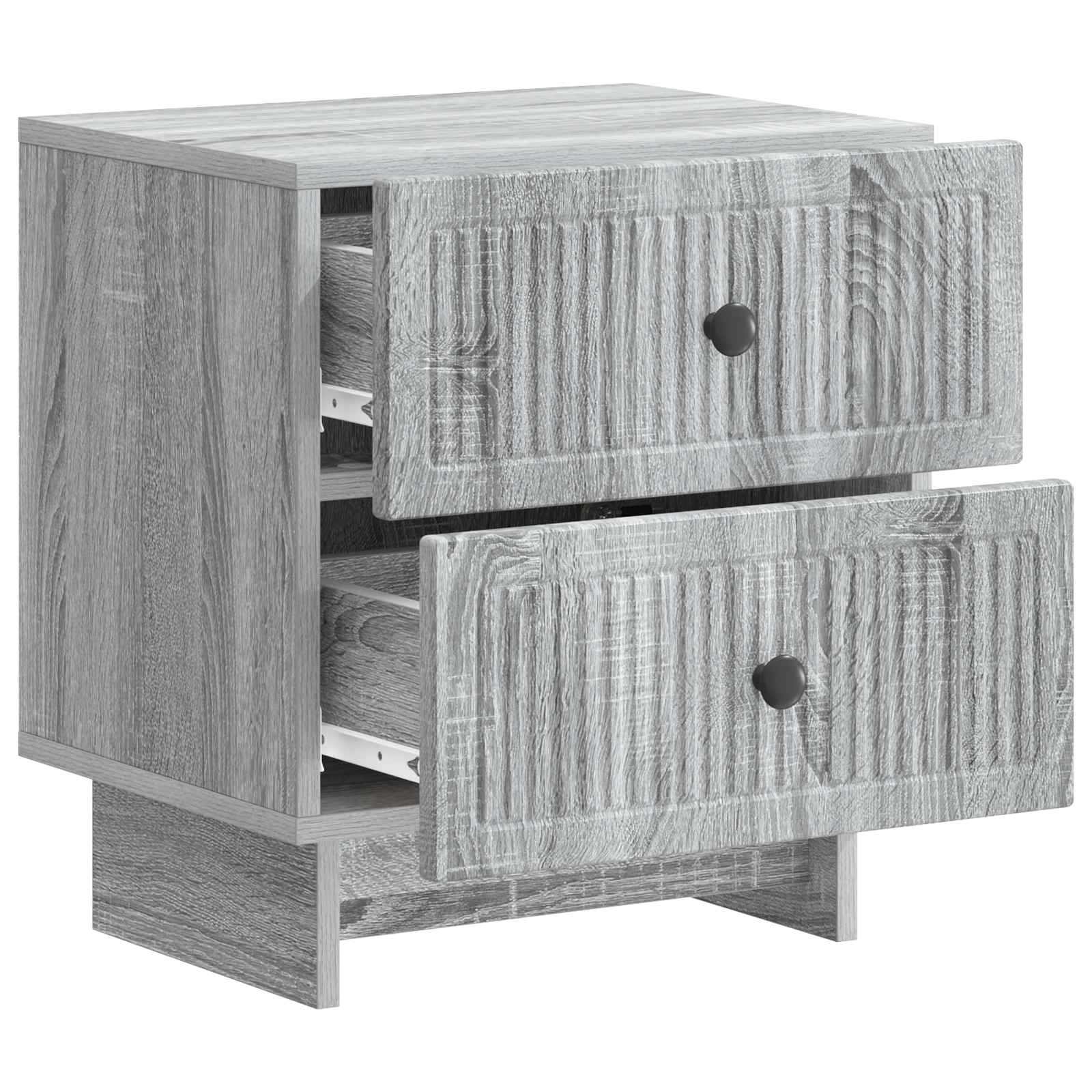 Nachtkastje 2 pcs Grijs sonoma 43 x 34,5 x 47,5 cm Bewerkt hout is nu te koop bij PeponiXL, paradijselijk wonen!