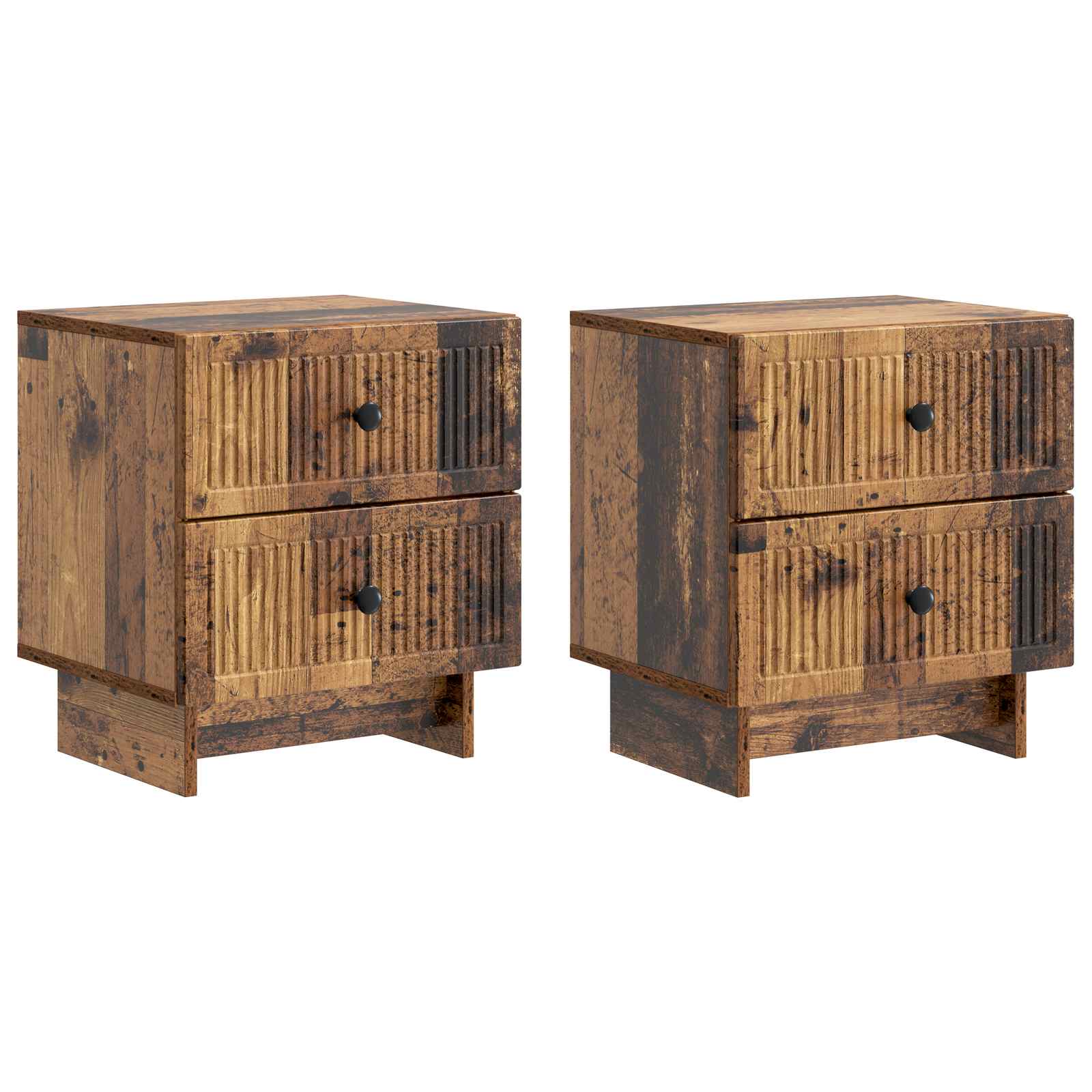 Nachtkastje 2 pcs Oud hout 43 x 34,5 x 47,5 cm Bewerkt hout is nu te koop bij PeponiXL, paradijselijk wonen!