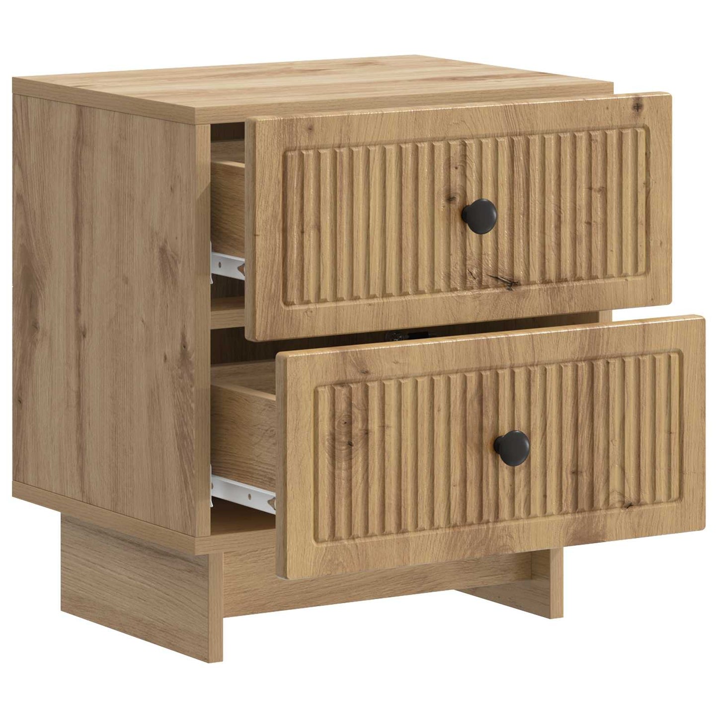 Nachtkastje Artisanaal eiken 43 x 34,5 x 47,5 cm Bewerkt hout is nu te koop bij PeponiXL, paradijselijk wonen!