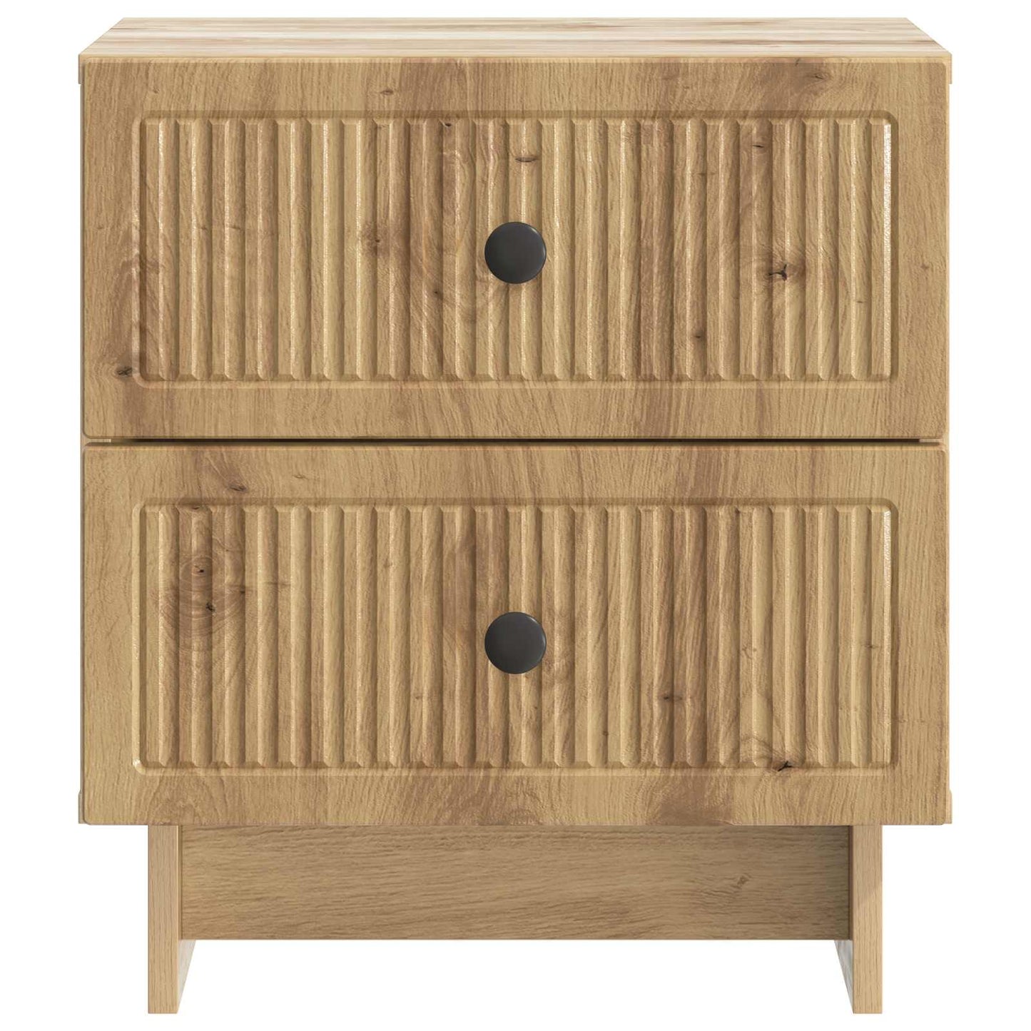 Nachtkastje Artisanaal eiken 43 x 34,5 x 47,5 cm Bewerkt hout is nu te koop bij PeponiXL, paradijselijk wonen!