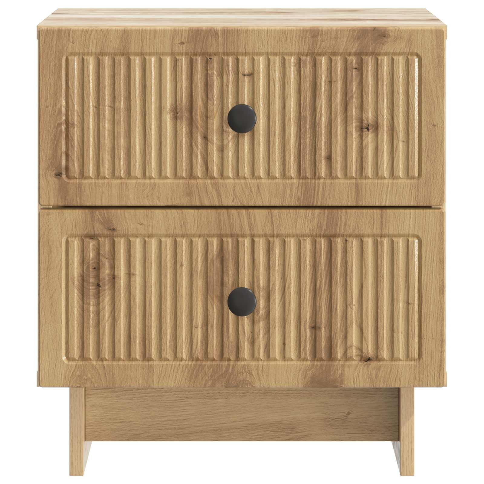 Nachtkastje Artisanaal eiken 43 x 34,5 x 47,5 cm Bewerkt hout is nu te koop bij PeponiXL, paradijselijk wonen!