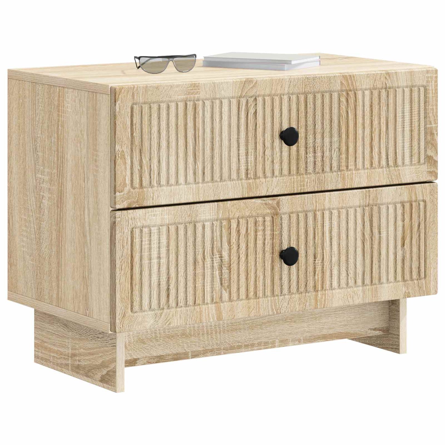 Nachtkastje Sonoma Eiken 62 x 34,5 x 47,5 cm Bewerkt hout is nu te koop bij PeponiXL, paradijselijk wonen!