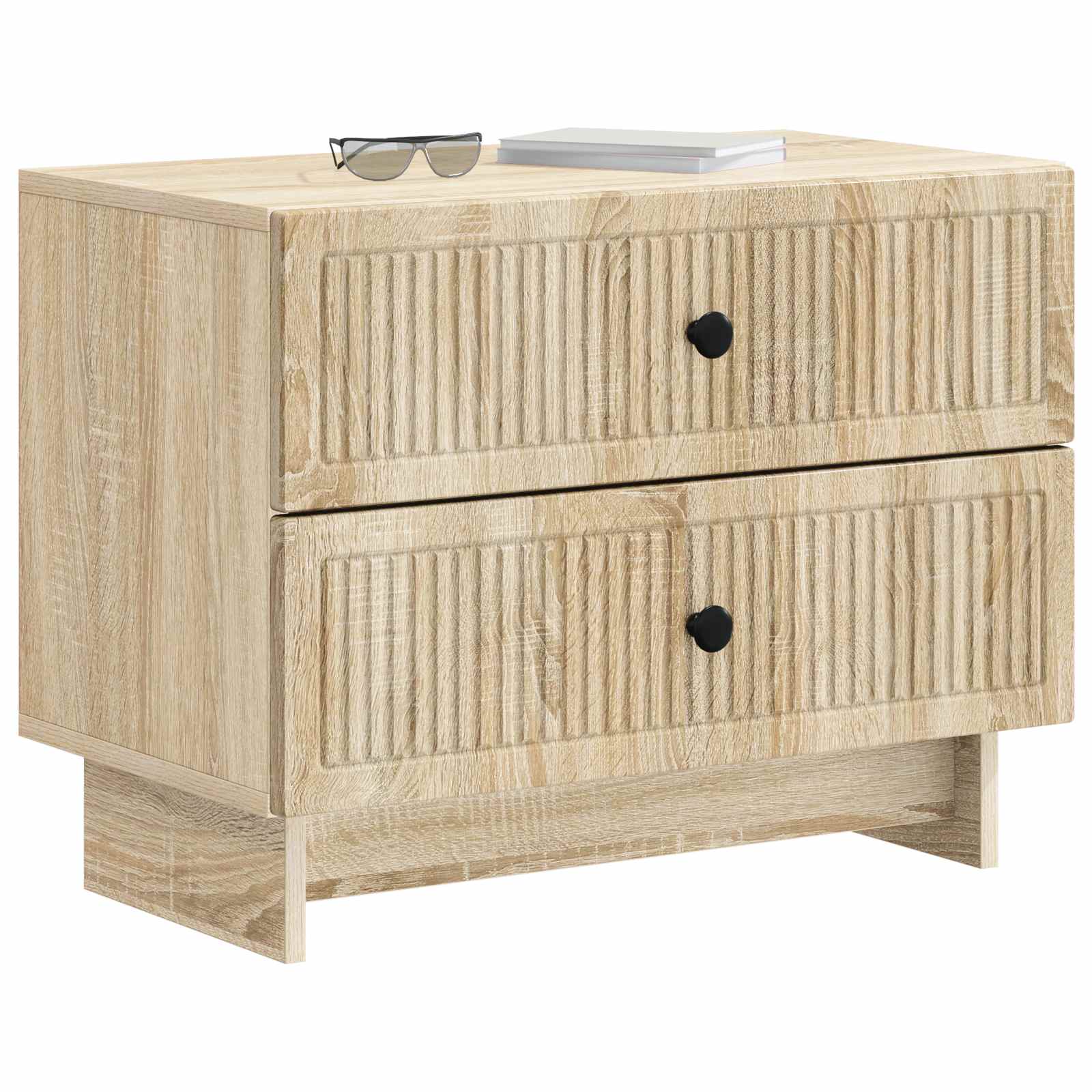 Nachtkastje Sonoma Eiken 62 x 34,5 x 47,5 cm Bewerkt hout is nu te koop bij PeponiXL, paradijselijk wonen!