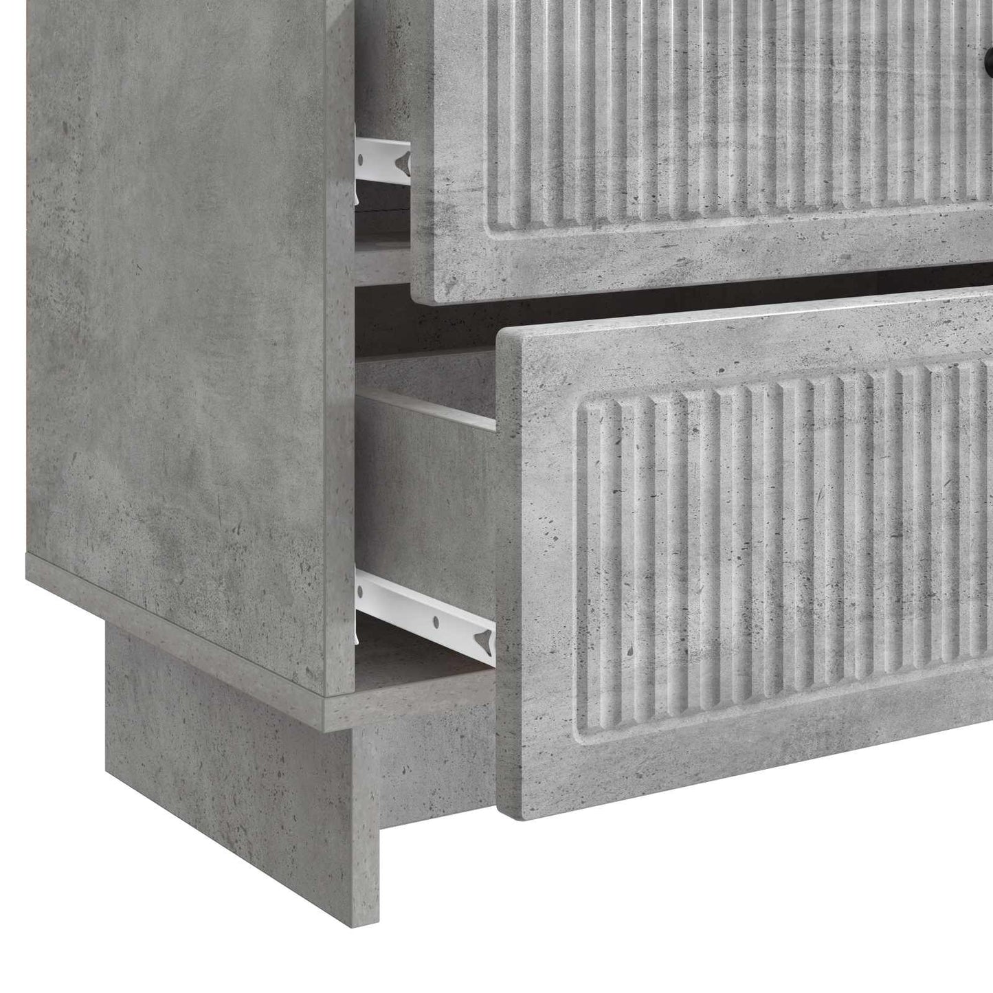 Nachtkastje Betongrijs 62 x 34,5 x 47,5 cm Bewerkt hout is nu te koop bij PeponiXL, paradijselijk wonen!