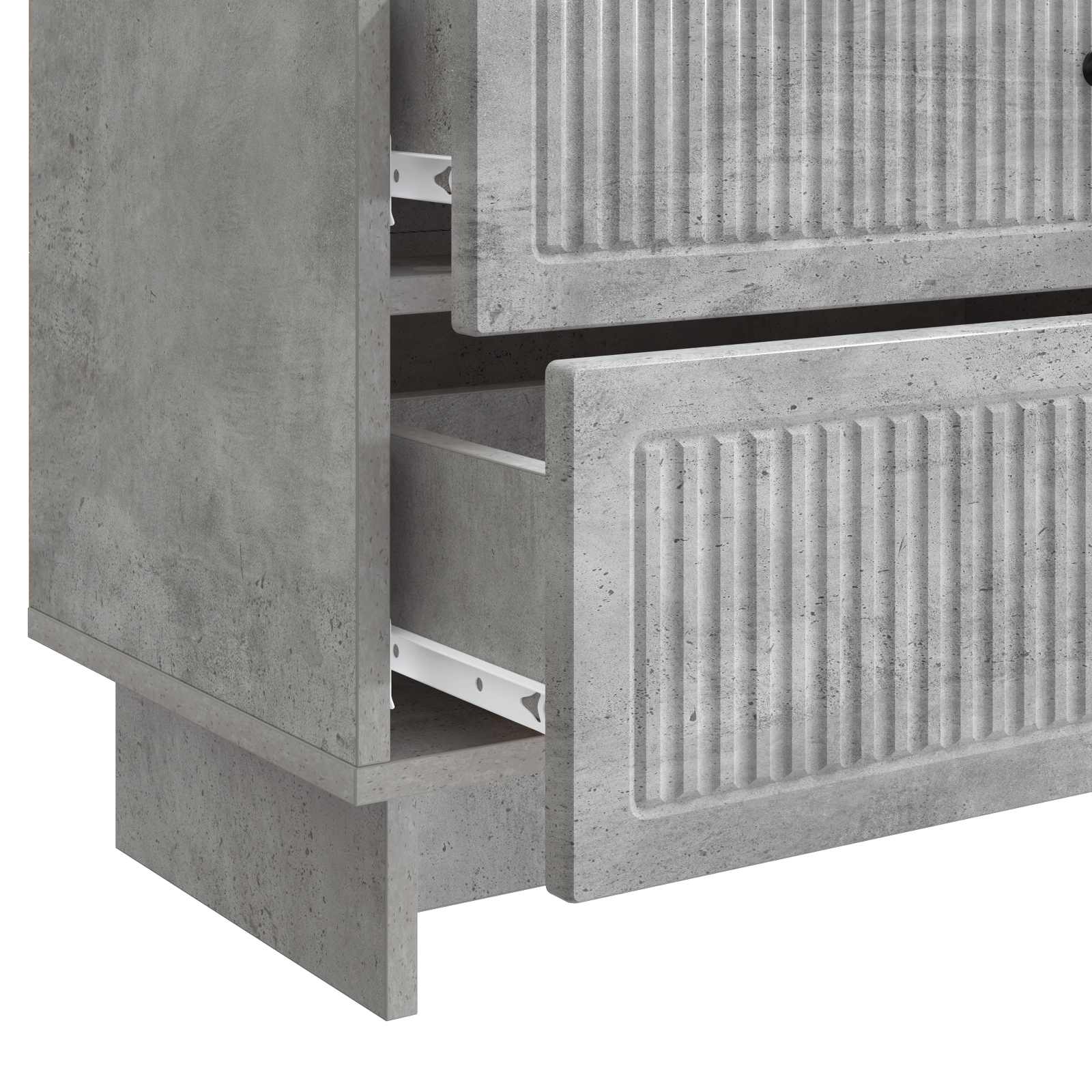 Nachtkastje Betongrijs 62 x 34,5 x 47,5 cm Bewerkt hout is nu te koop bij PeponiXL, paradijselijk wonen!