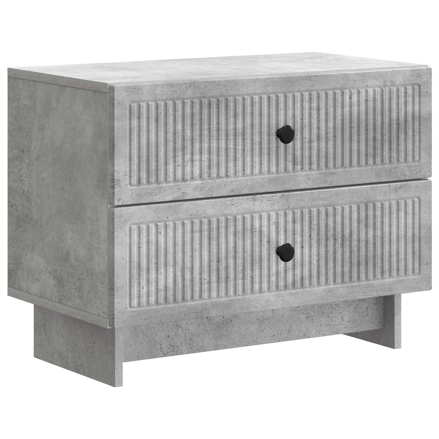 Nachtkastje Betongrijs 62 x 34,5 x 47,5 cm Bewerkt hout is nu te koop bij PeponiXL, paradijselijk wonen!