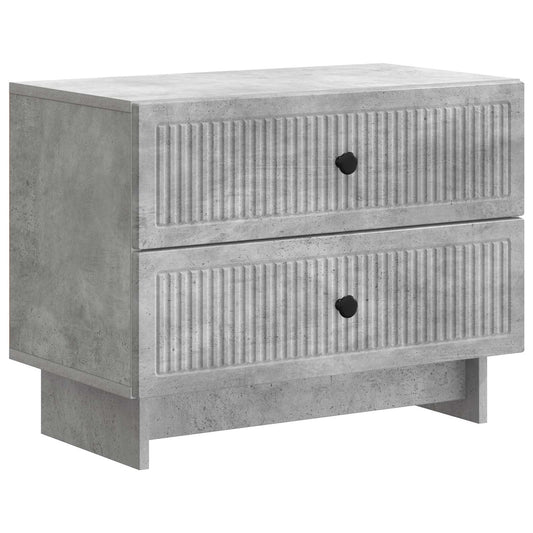 Nachtkastje Betongrijs 62 x 34,5 x 47,5 cm Bewerkt hout is nu te koop bij PeponiXL, paradijselijk wonen!