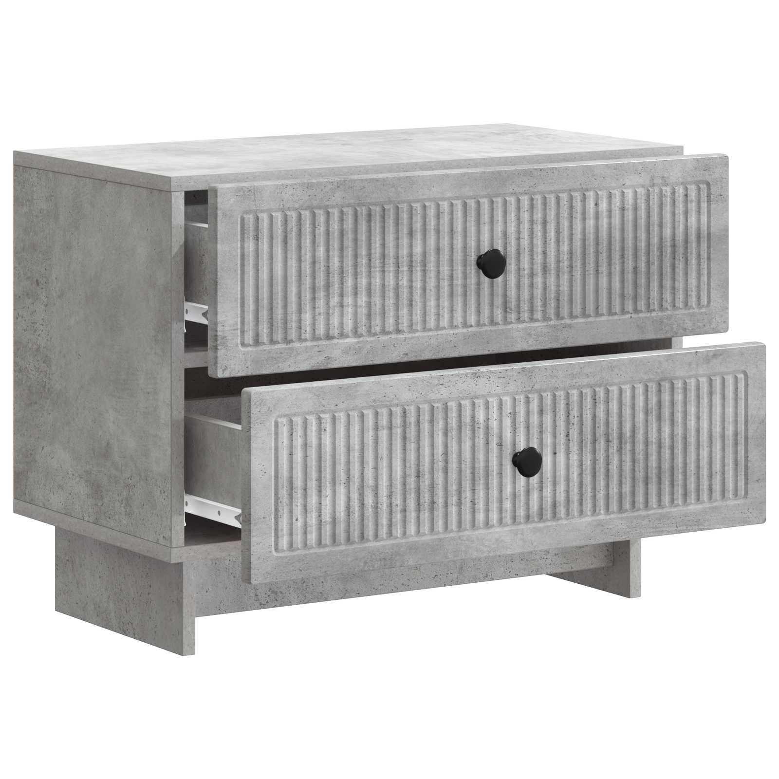 Nachtkastje Betongrijs 62 x 34,5 x 47,5 cm Bewerkt hout is nu te koop bij PeponiXL, paradijselijk wonen!