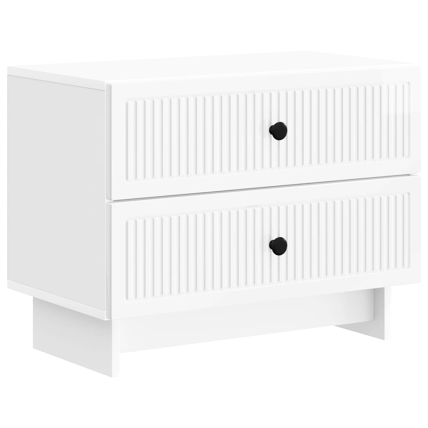Nachtkastje Hoogglans Wit 62 x 34,5 x 47,5 cm Bewerkt hout is nu te koop bij PeponiXL, paradijselijk wonen!