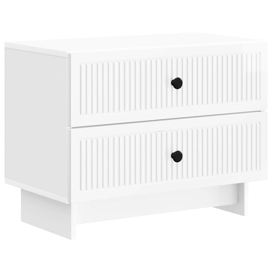 Nachtkastje Hoogglans Wit 62 x 34,5 x 47,5 cm Bewerkt hout is nu te koop bij PeponiXL, paradijselijk wonen!