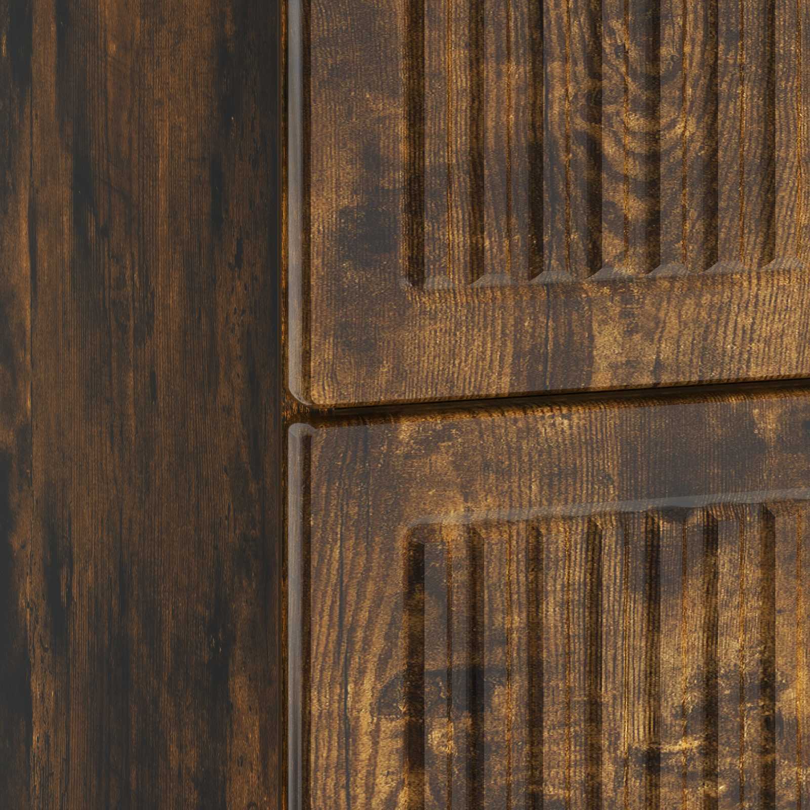 Nachtkastje Gerookt eiken 62 x 34,5 x 47,5 cm Bewerkt hout is nu te koop bij PeponiXL, paradijselijk wonen!