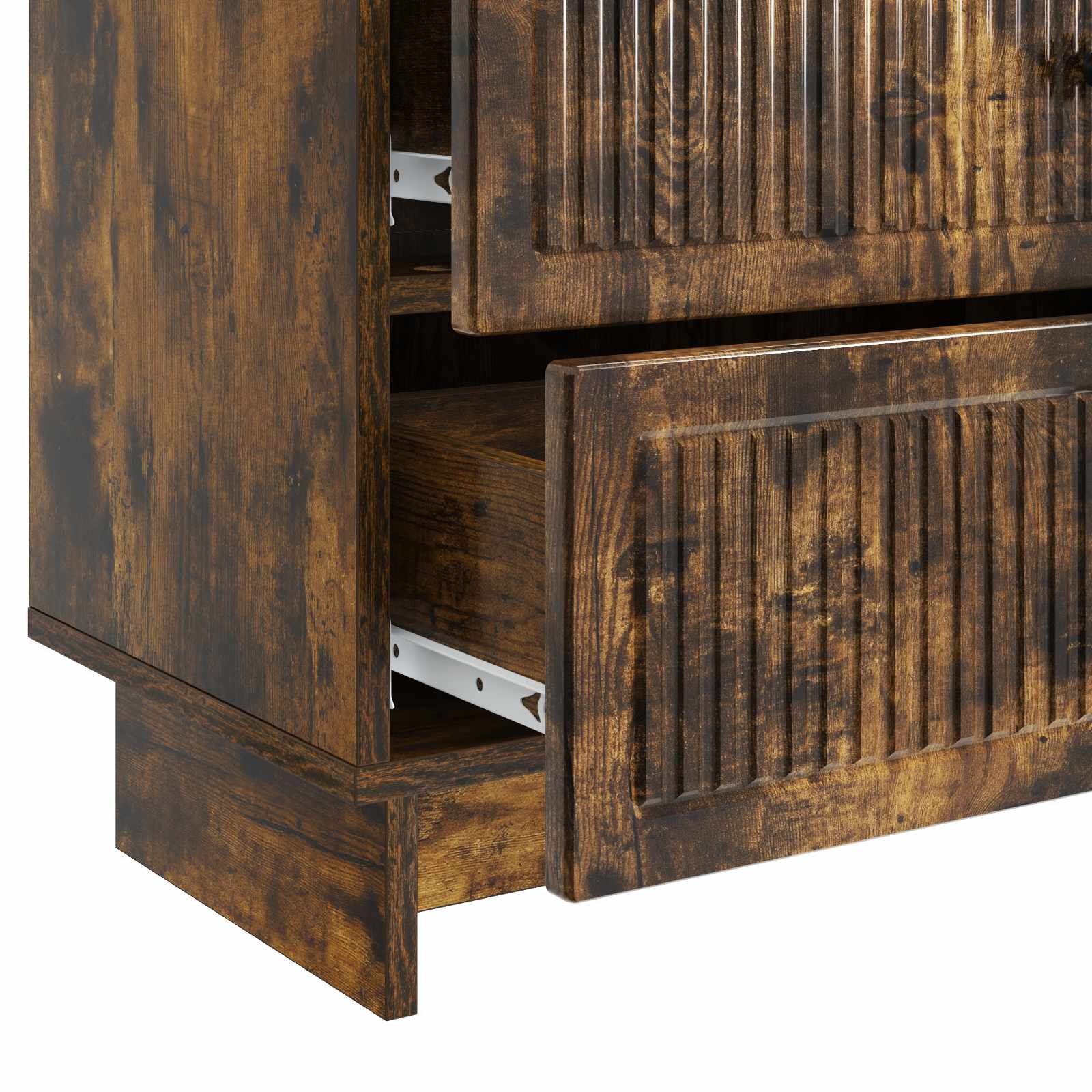 Nachtkastje Gerookt eiken 62 x 34,5 x 47,5 cm Bewerkt hout is nu te koop bij PeponiXL, paradijselijk wonen!