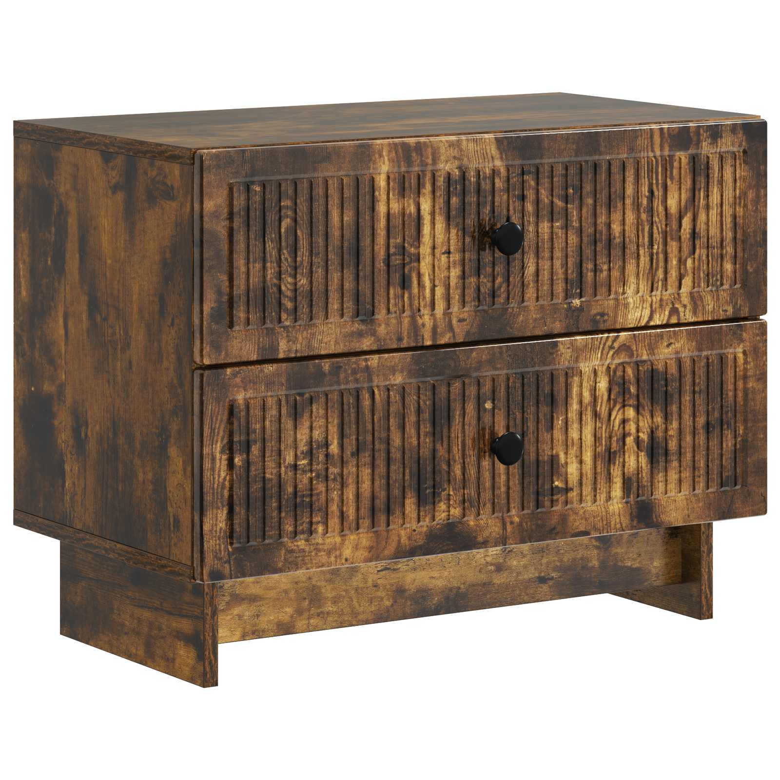 Nachtkastje Gerookt eiken 62 x 34,5 x 47,5 cm Bewerkt hout is nu te koop bij PeponiXL, paradijselijk wonen!