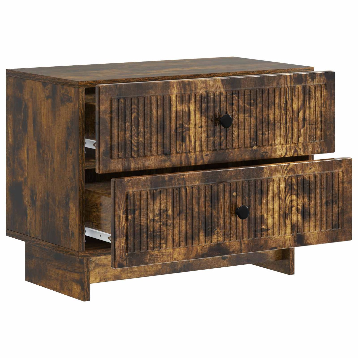 Nachtkastje Gerookt eiken 62 x 34,5 x 47,5 cm Bewerkt hout is nu te koop bij PeponiXL, paradijselijk wonen!