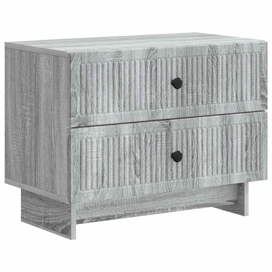 Nachtkastje Grijs sonoma 62 x 34,5 x 47,5 cm Bewerkt hout is nu te koop bij PeponiXL, paradijselijk wonen!