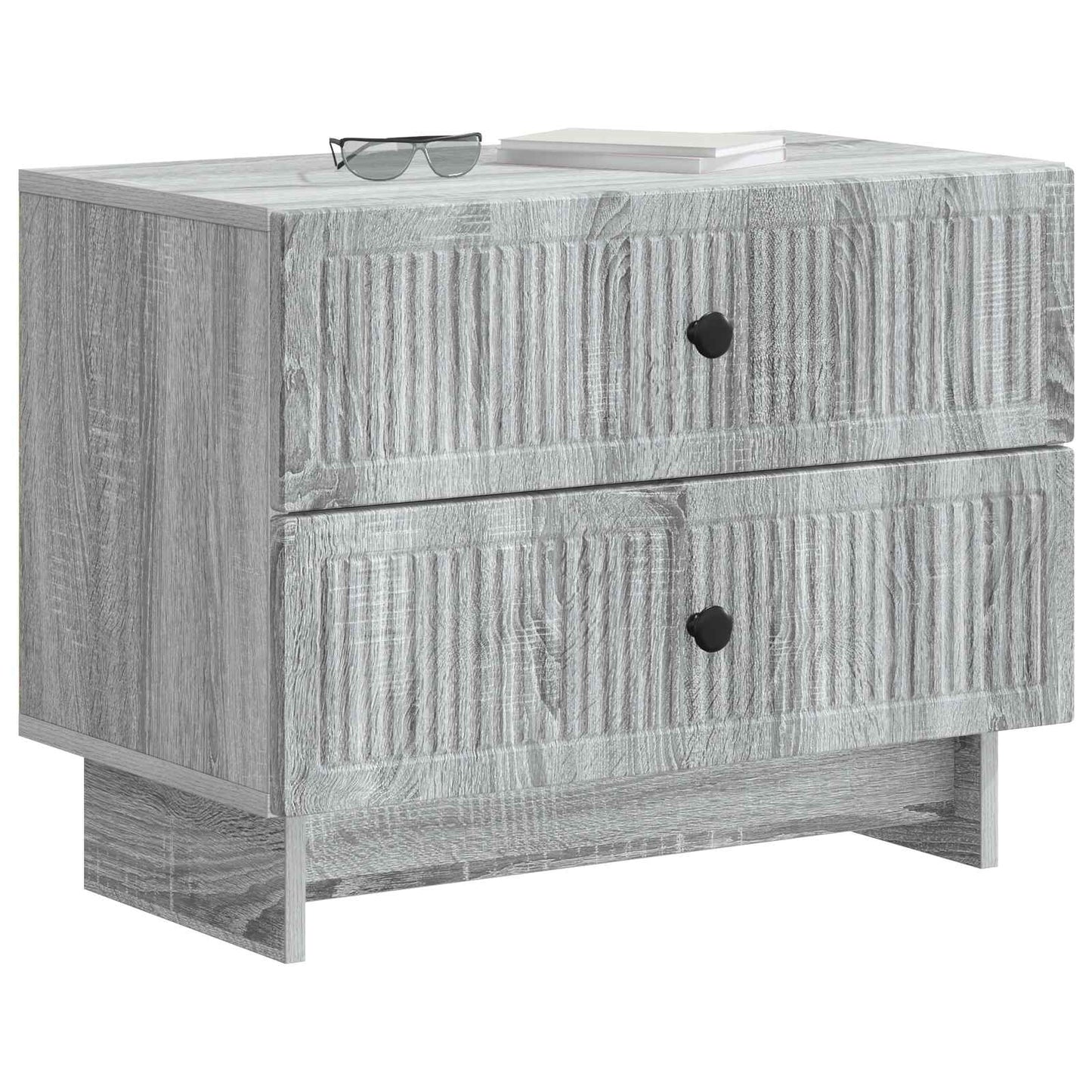 Nachtkastje Grijs sonoma 62 x 34,5 x 47,5 cm Bewerkt hout is nu te koop bij PeponiXL, paradijselijk wonen!