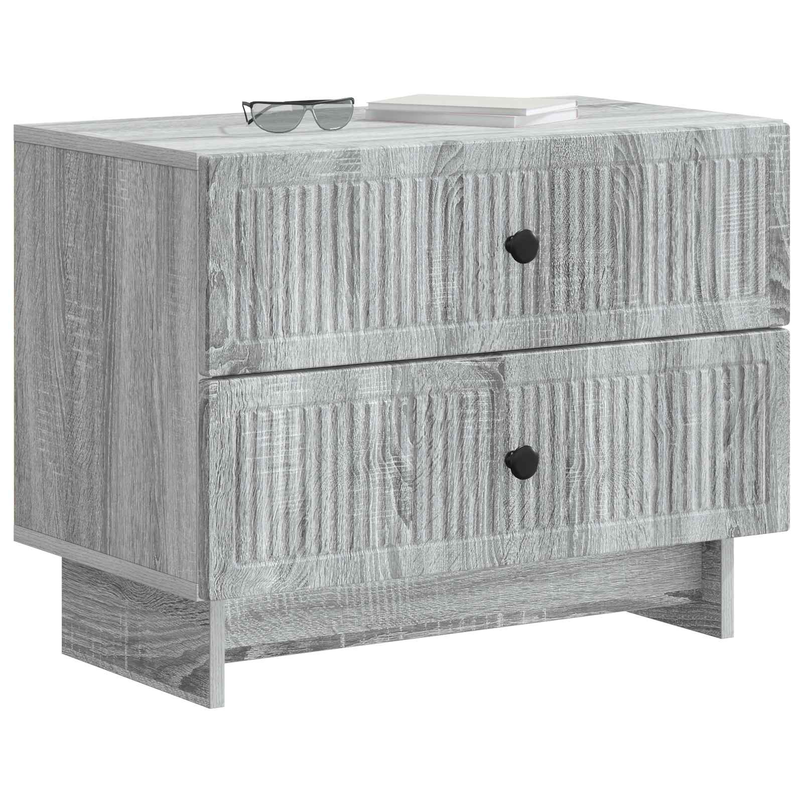 Nachtkastje Grijs sonoma 62 x 34,5 x 47,5 cm Bewerkt hout is nu te koop bij PeponiXL, paradijselijk wonen!