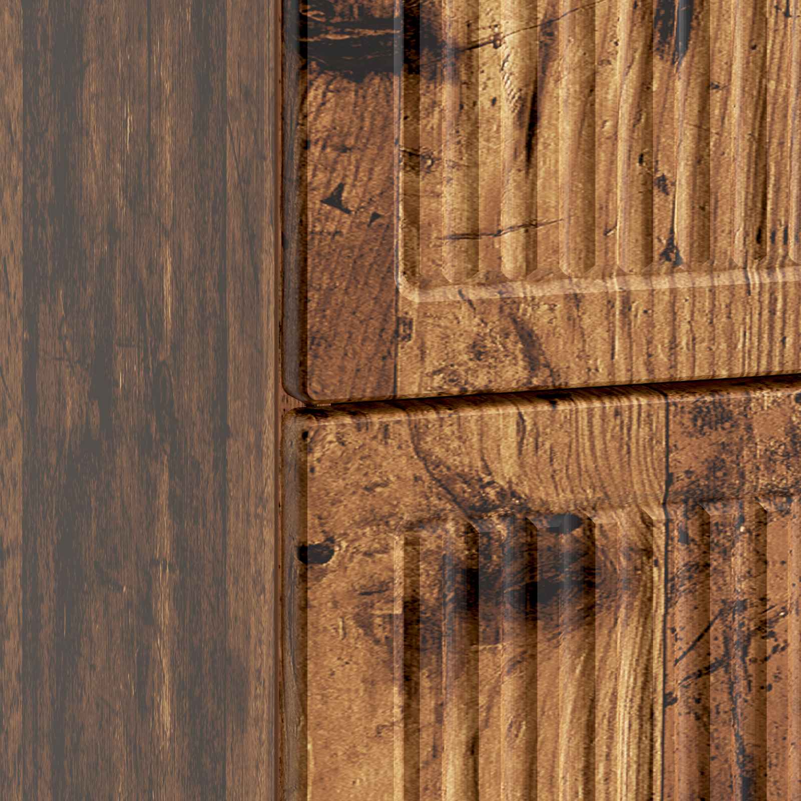 Nachtkastje met lade Oud hout 62 x 34,5 x 47,5 cm Bewerkt hout is nu te koop bij PeponiXL, paradijselijk wonen!