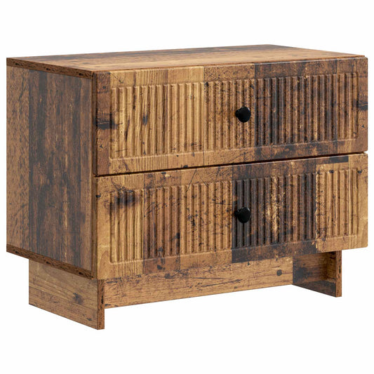 Nachtkastje met lade Oud hout 62 x 34,5 x 47,5 cm Bewerkt hout is nu te koop bij PeponiXL, paradijselijk wonen!