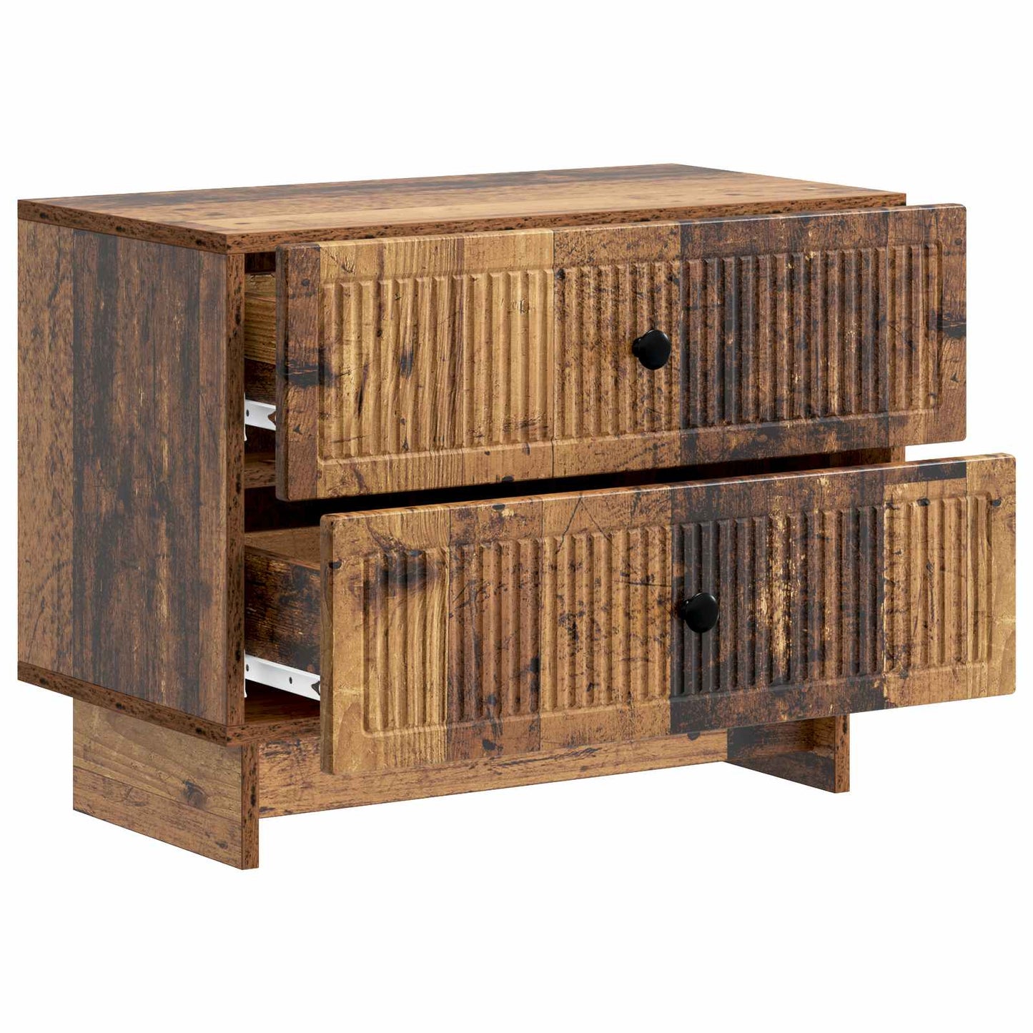Nachtkastje met lade Oud hout 62 x 34,5 x 47,5 cm Bewerkt hout is nu te koop bij PeponiXL, paradijselijk wonen!