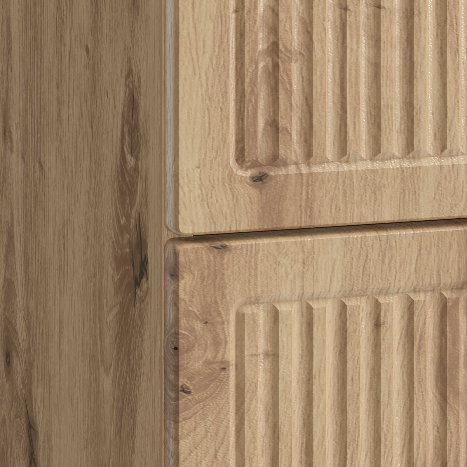 Nachtkastje Artisanaal eiken 62 x 34,5 x 47,5 cm Bewerkt hout is nu te koop bij PeponiXL, paradijselijk wonen!