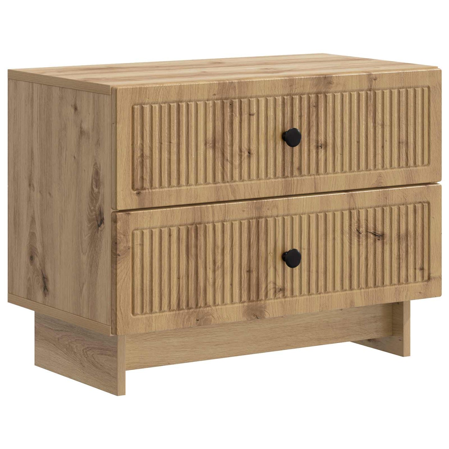 Nachtkastje Artisanaal eiken 62 x 34,5 x 47,5 cm Bewerkt hout is nu te koop bij PeponiXL, paradijselijk wonen!