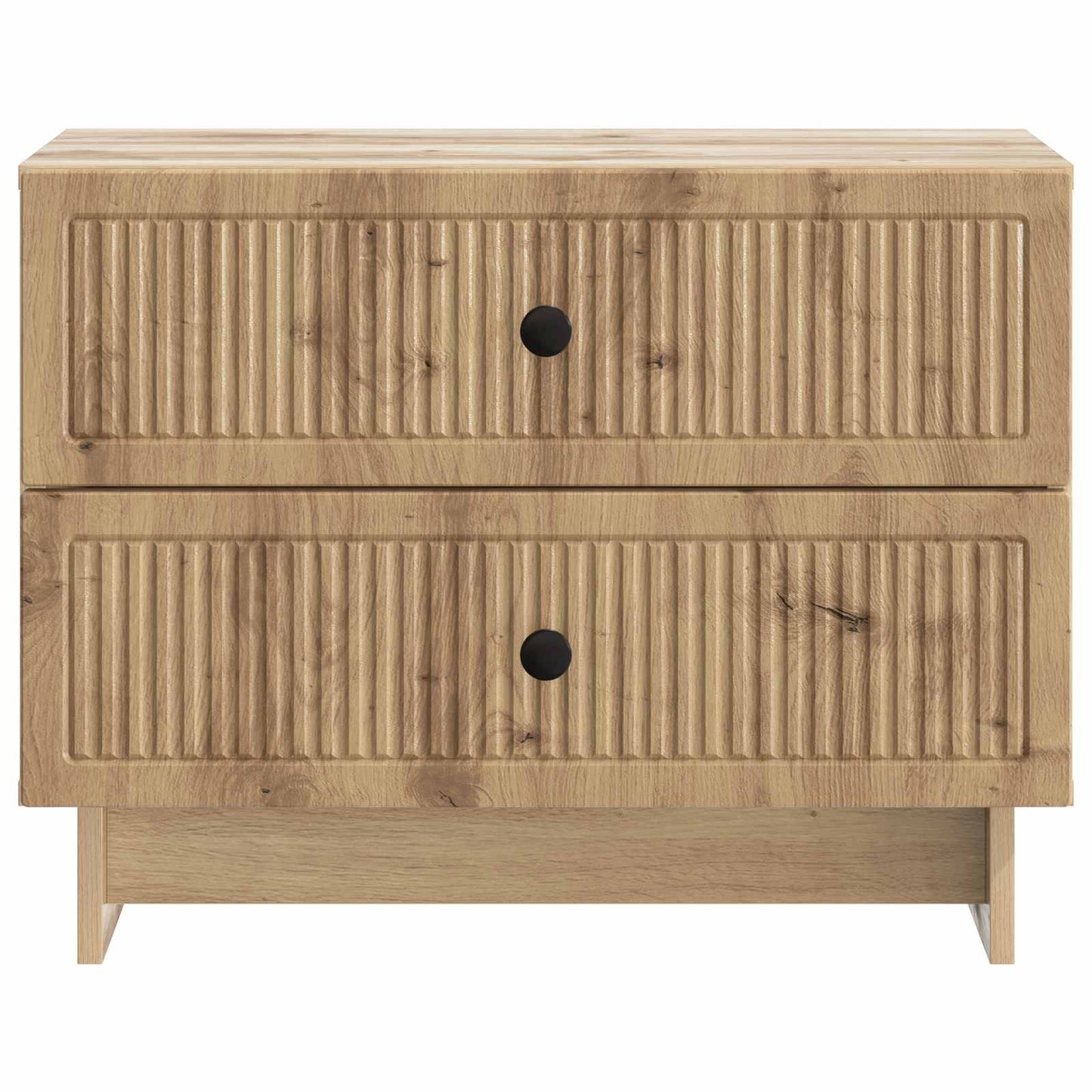 Nachtkastje Artisanaal eiken 62 x 34,5 x 47,5 cm Bewerkt hout is nu te koop bij PeponiXL, paradijselijk wonen!